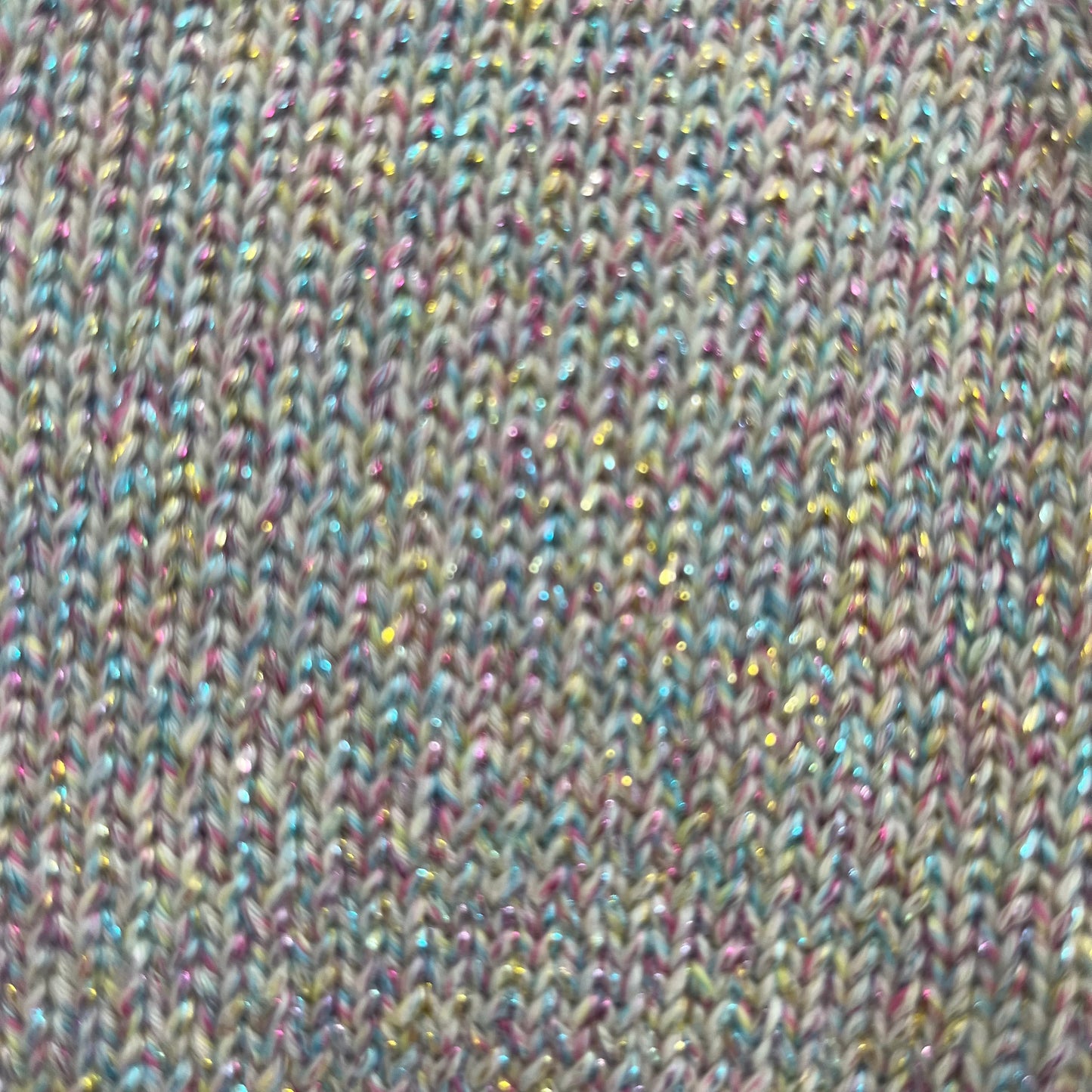 Beige Colorful Knit Cardigan