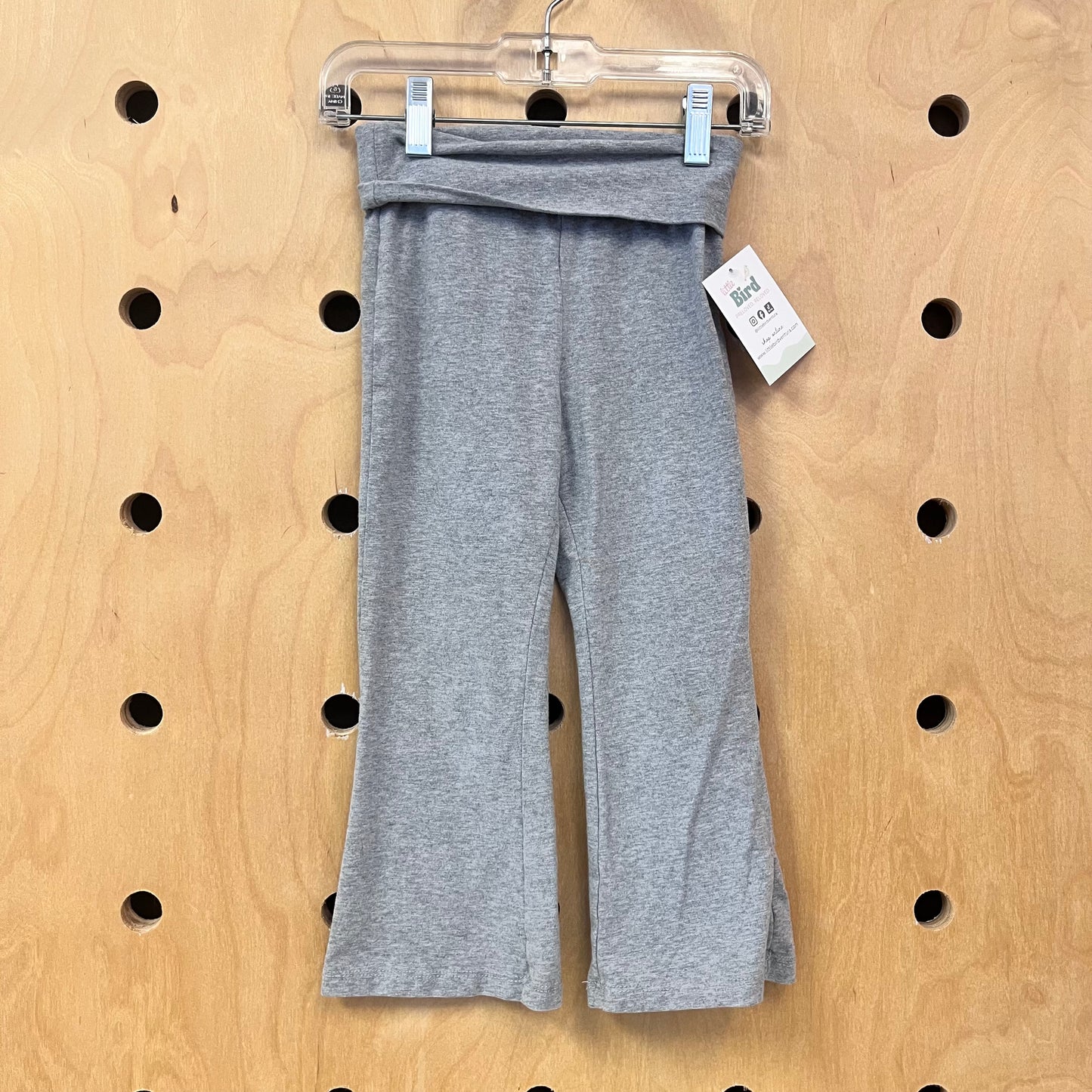 Grey Bell Bottom Yoga Pants