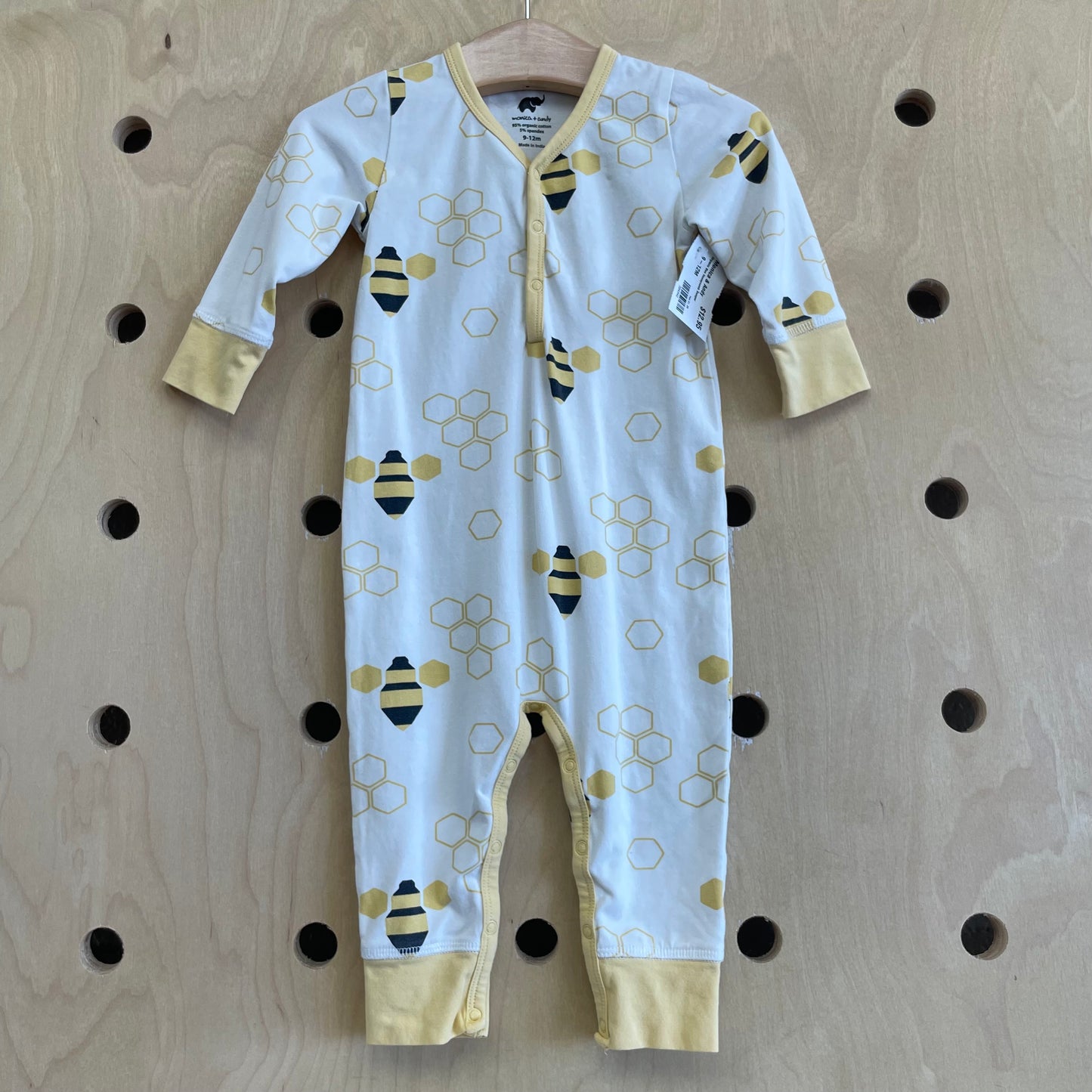 Organic Bee Honeycomb Romper