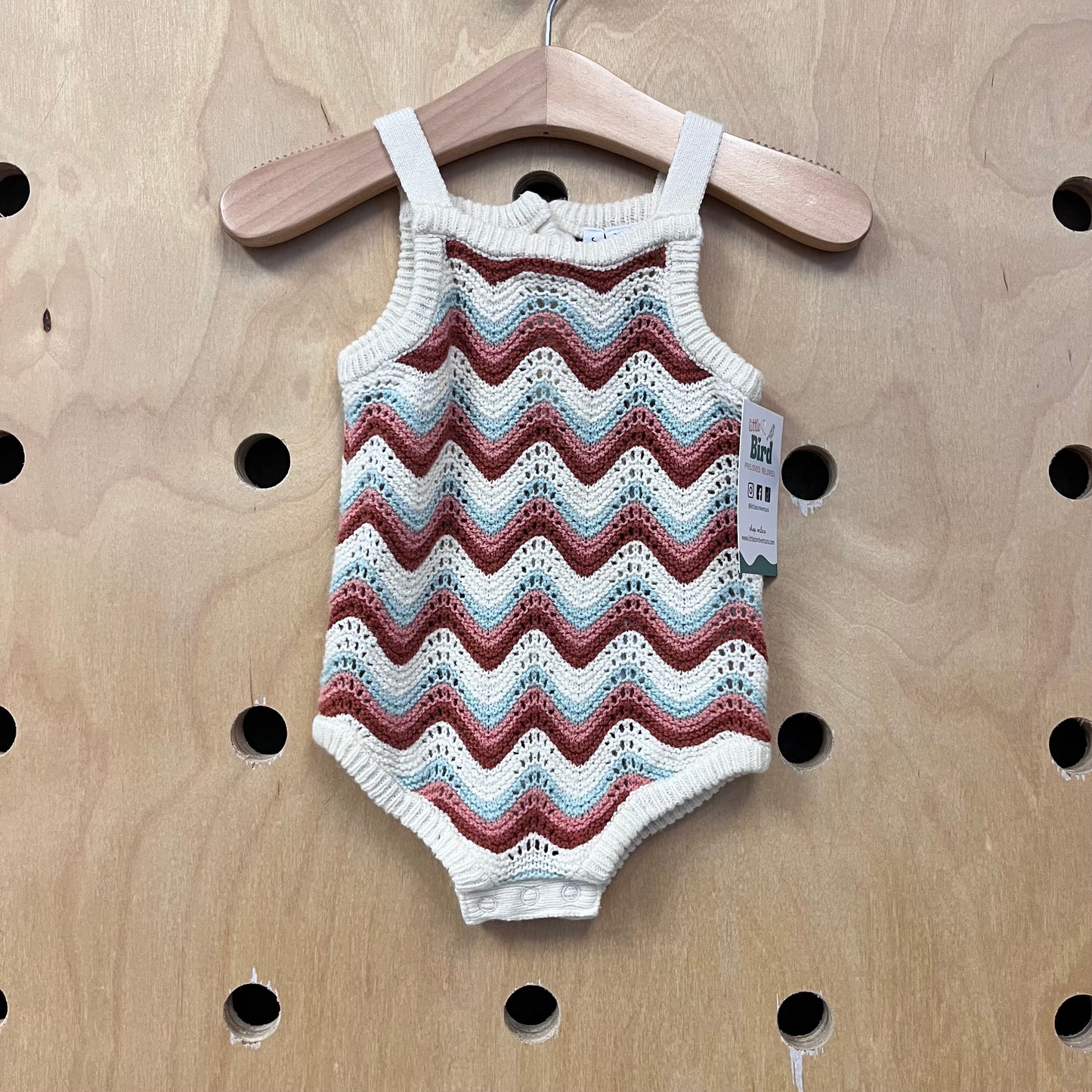 Knit Chevron Romper