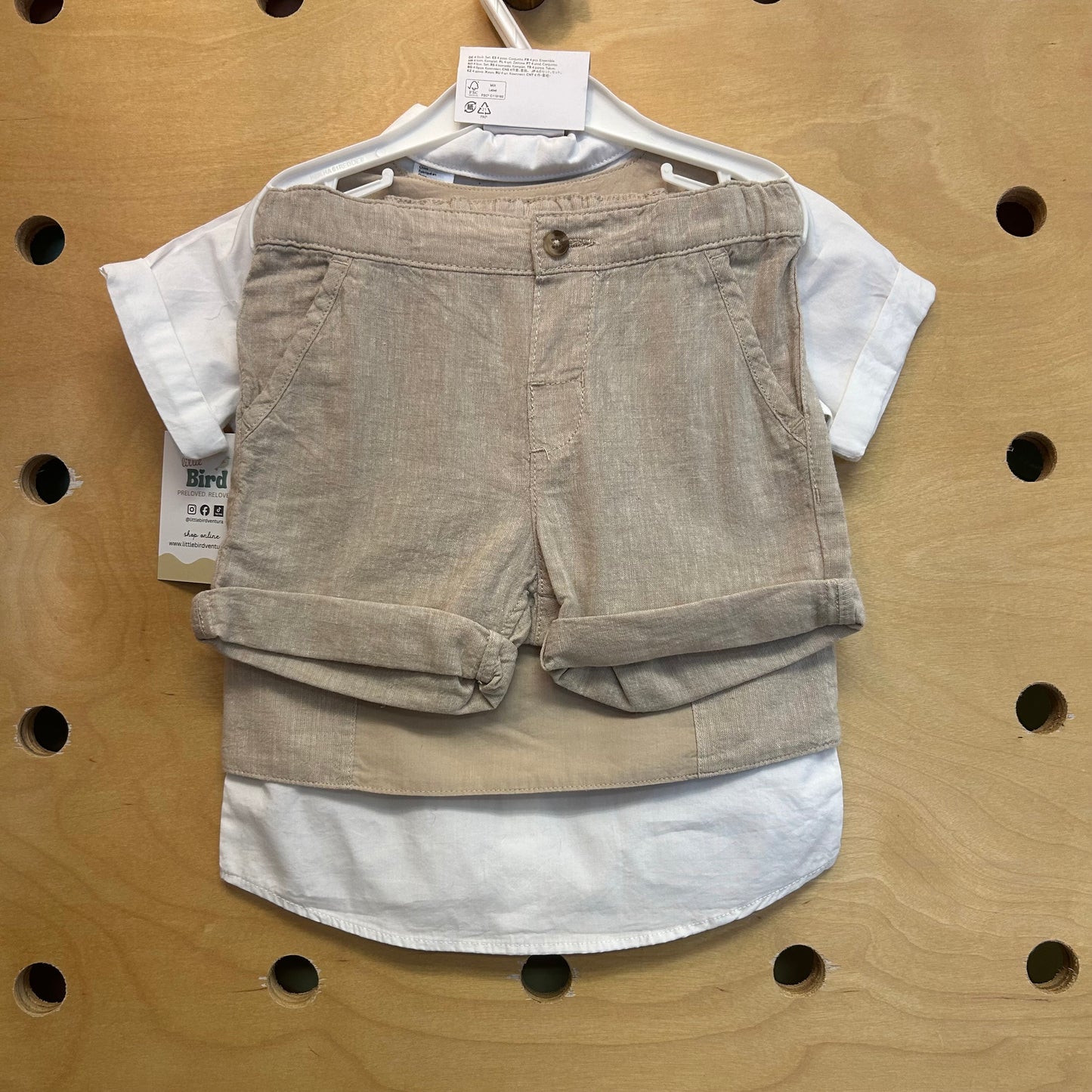 White/Tan 4pc. Dress Outfit NEW!
