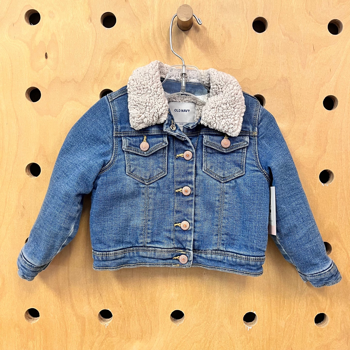 Sherpa Lined Denim Snap Jacket