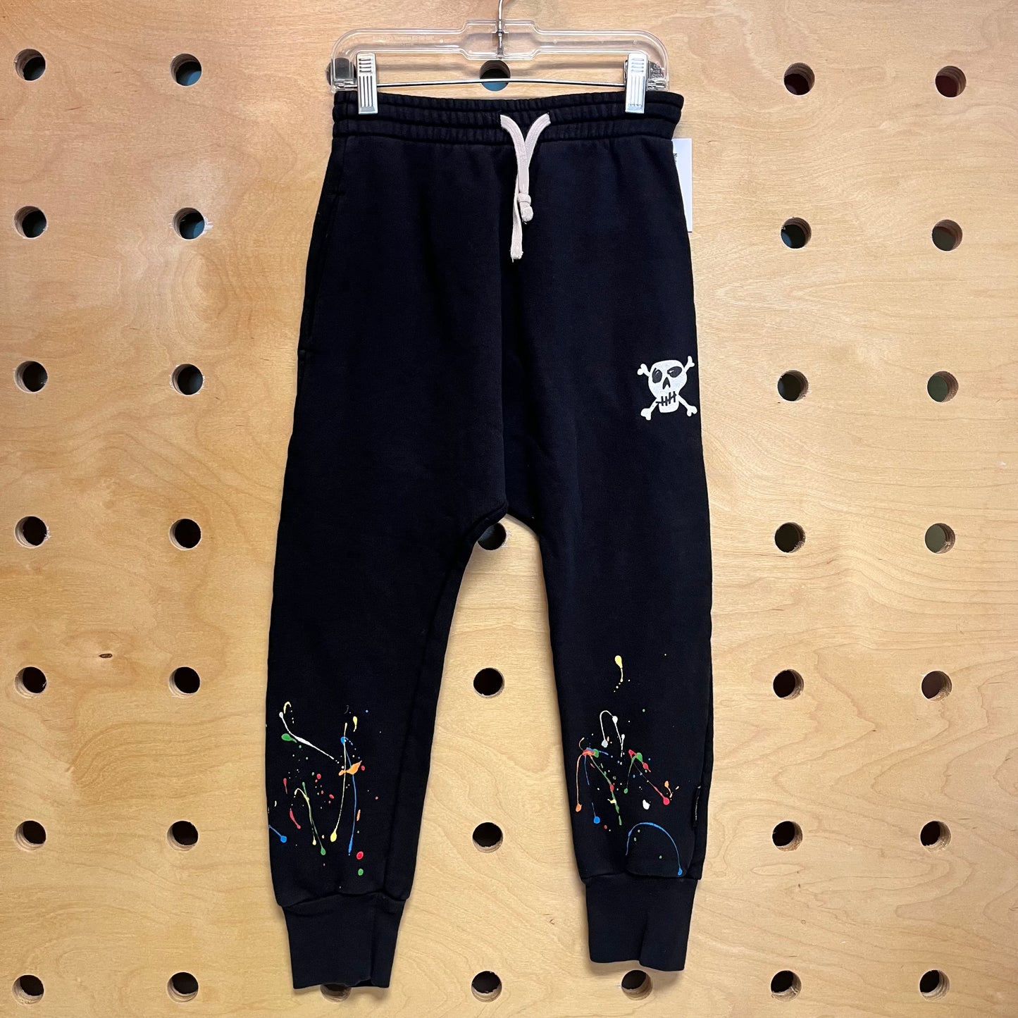 Skull & Paint Splatter Drawstring Joggers