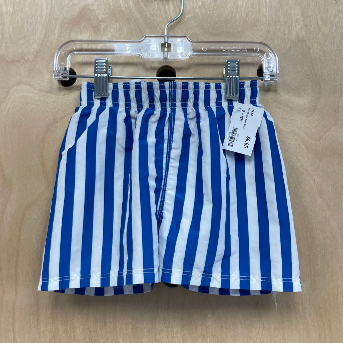 Blue Striped Swim Shorts