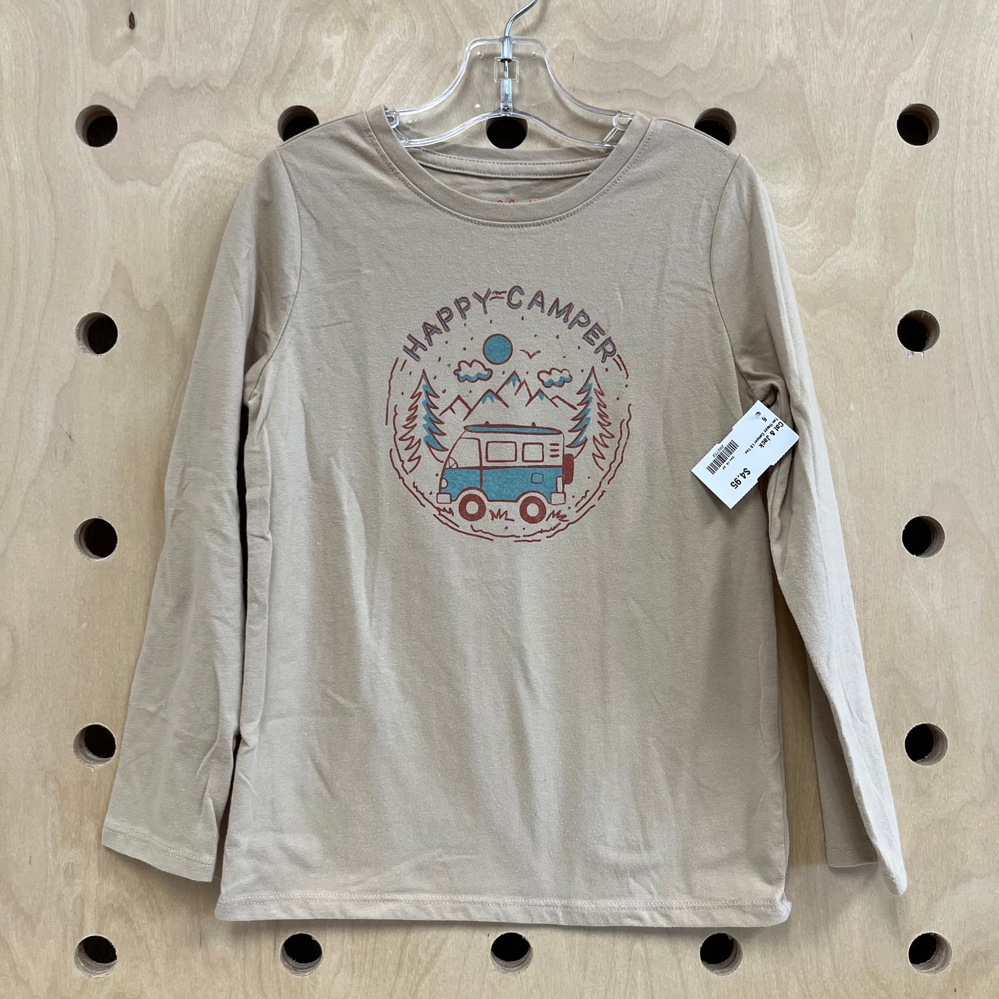 Tan Happy Camper LS Tee
