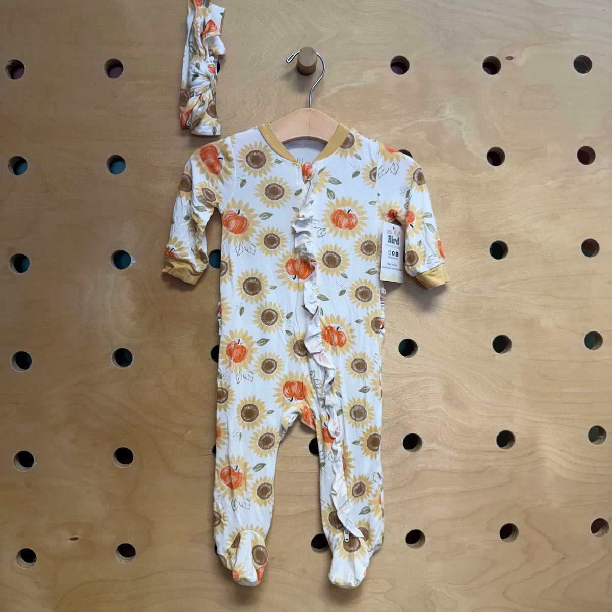 White/Yellow Bamboo Sunflower Pumpkin Zippy