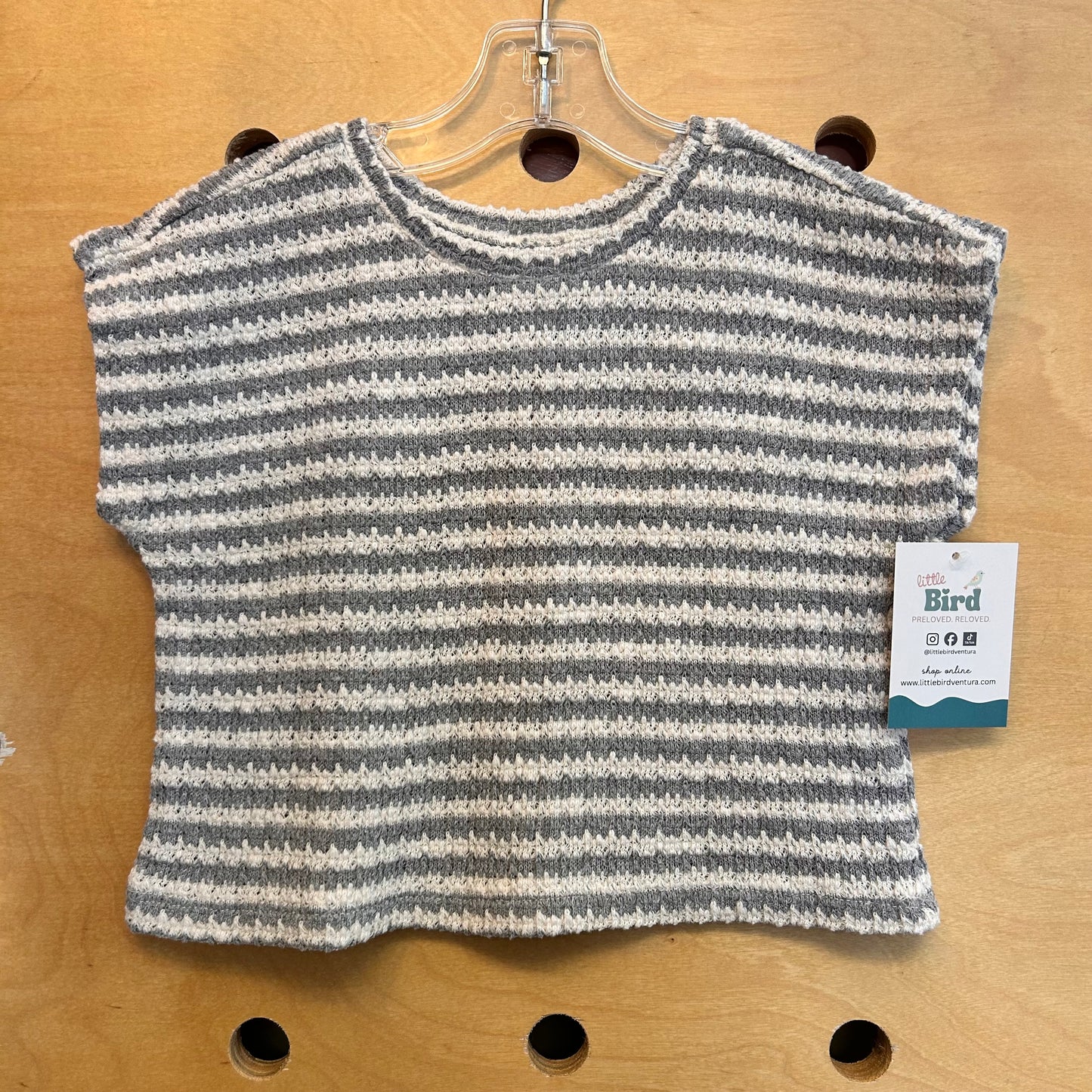 Grey/White Knit Tee