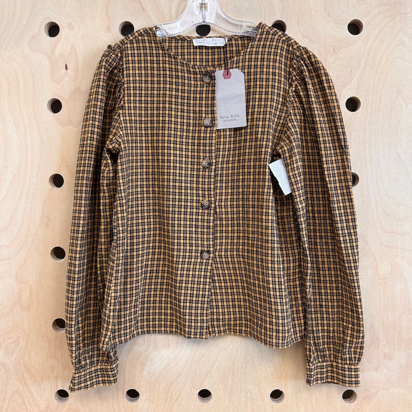 Mustard Plaid Top NEW!