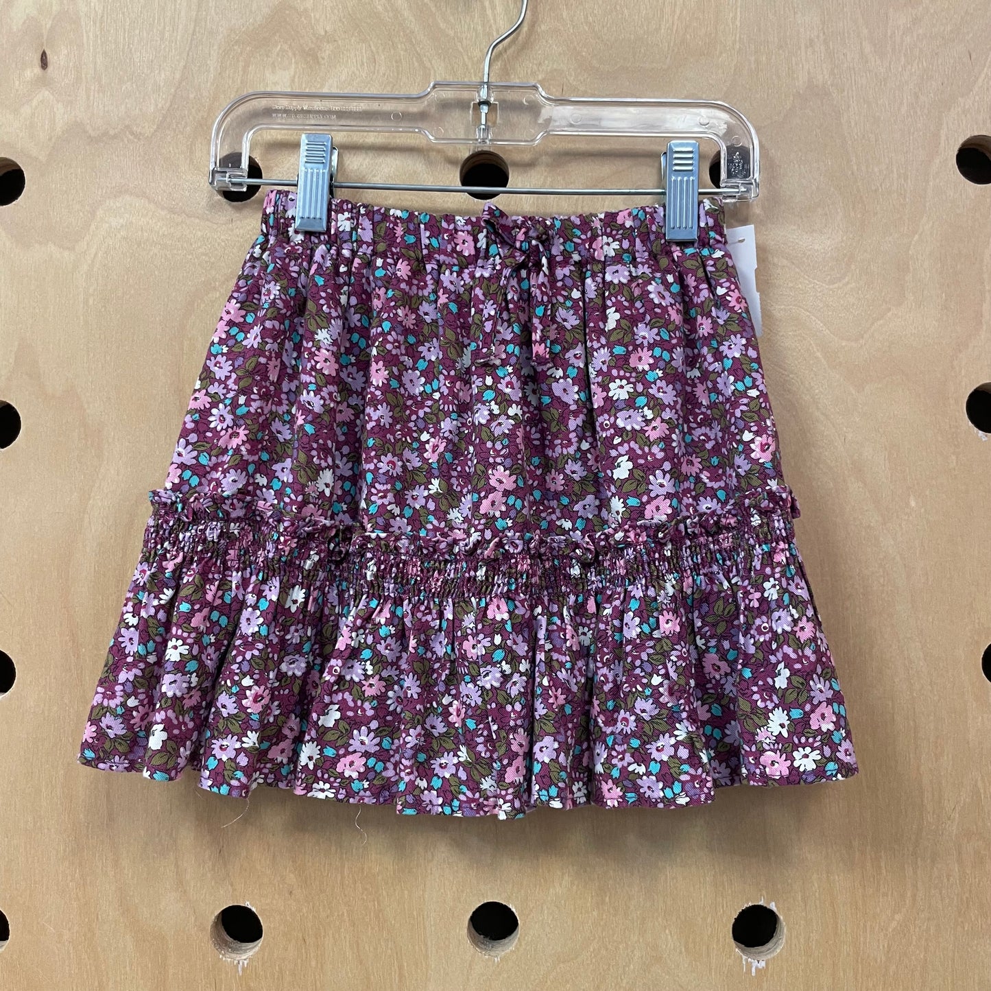 Purple Floral Skirt