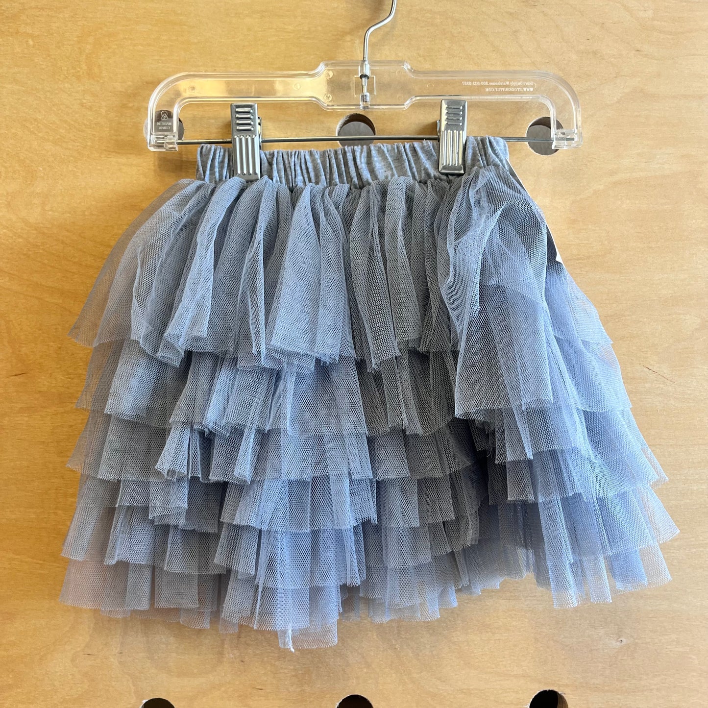 Grey Layered Tulle Skirt