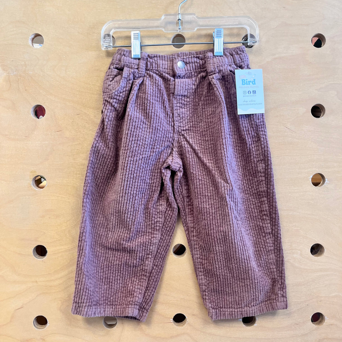 Muave Cord Wide Leg Pants