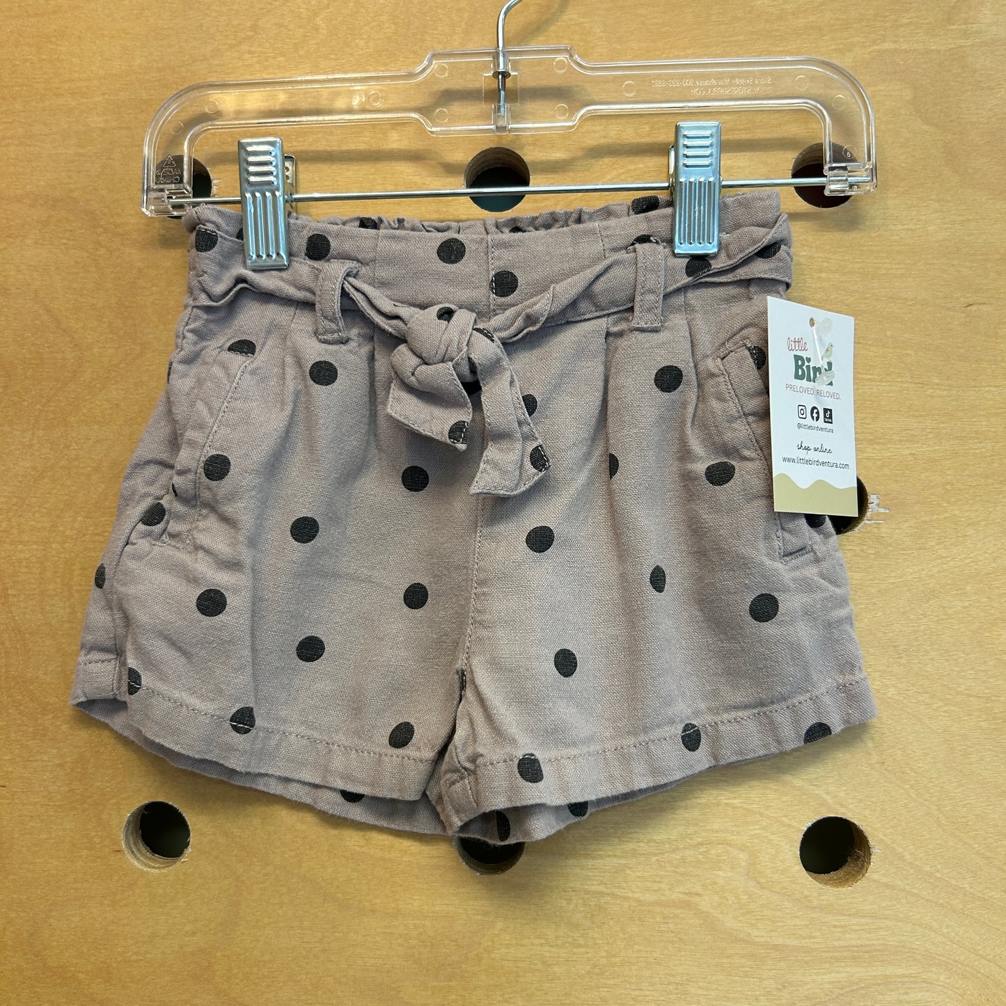 Grey & Black Polka Dot Shorts