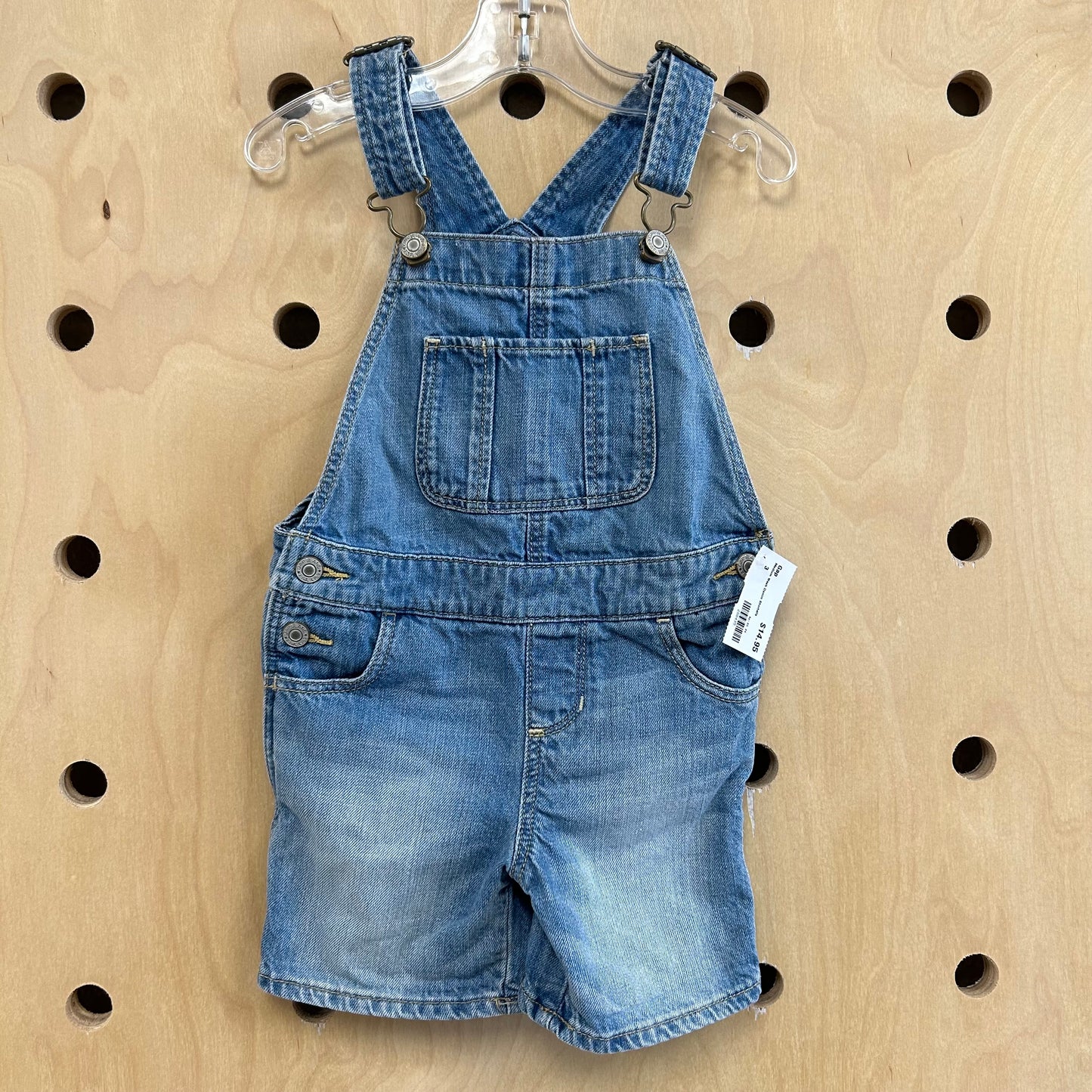 Medium Wash Denim Shortalls