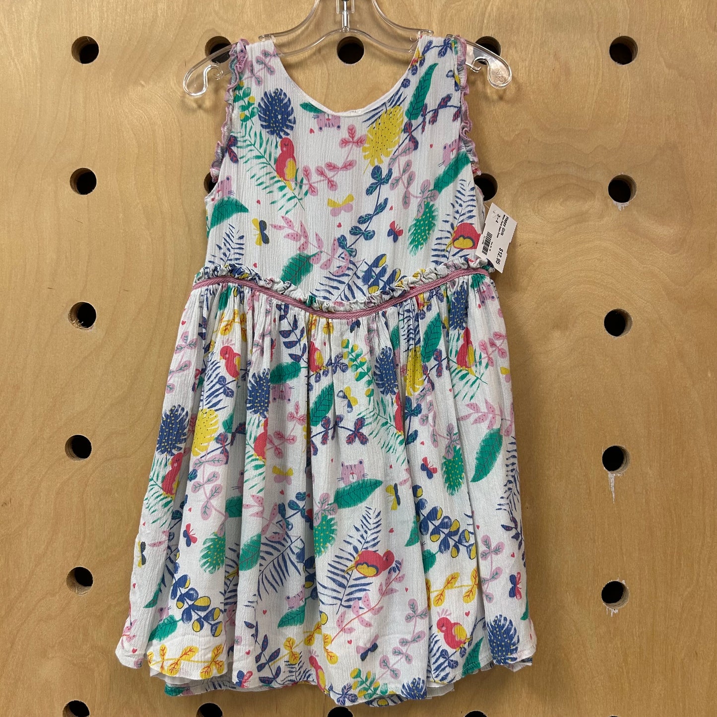 Whtie Floral Gauze Dress