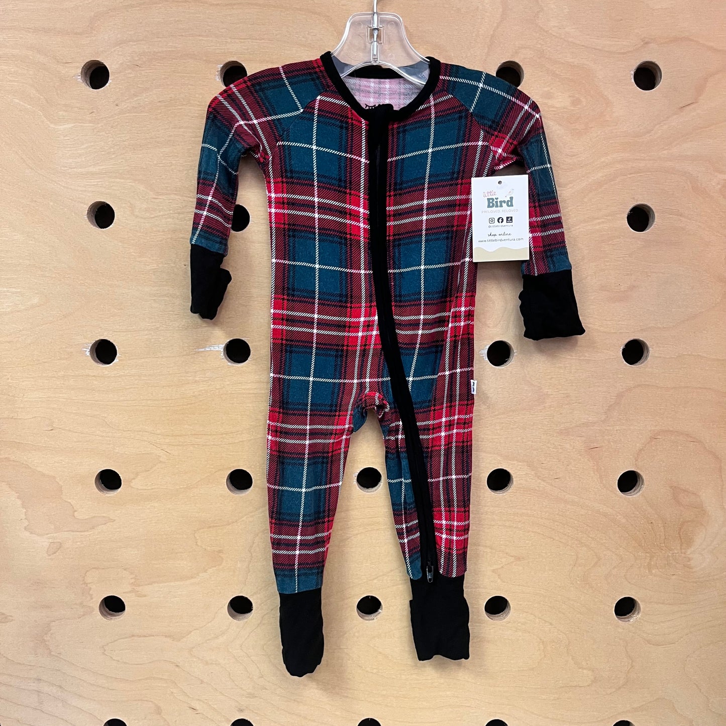 Red/Green Plaid Bamboo Zippy