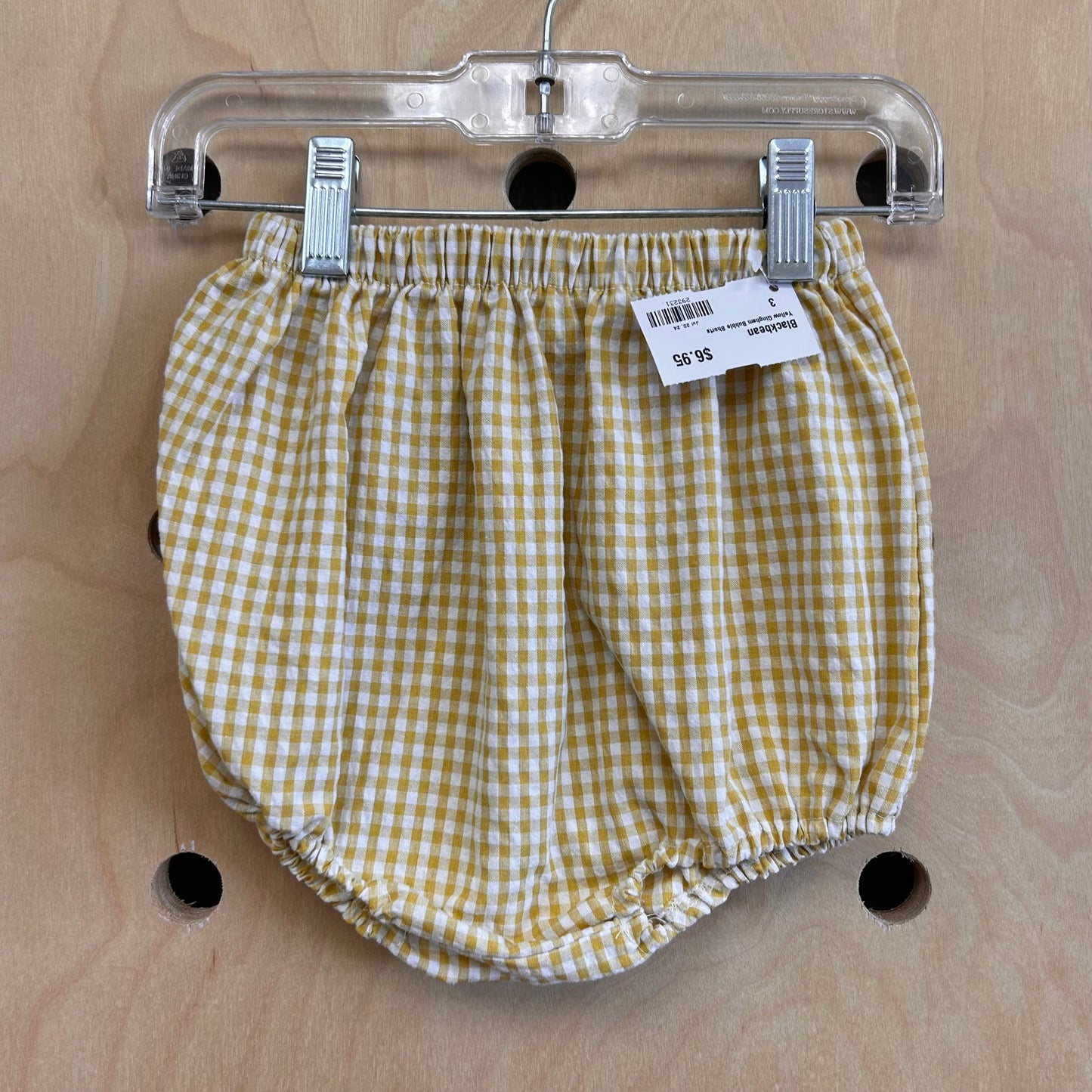 Yellow Gingham Bubble Shorts