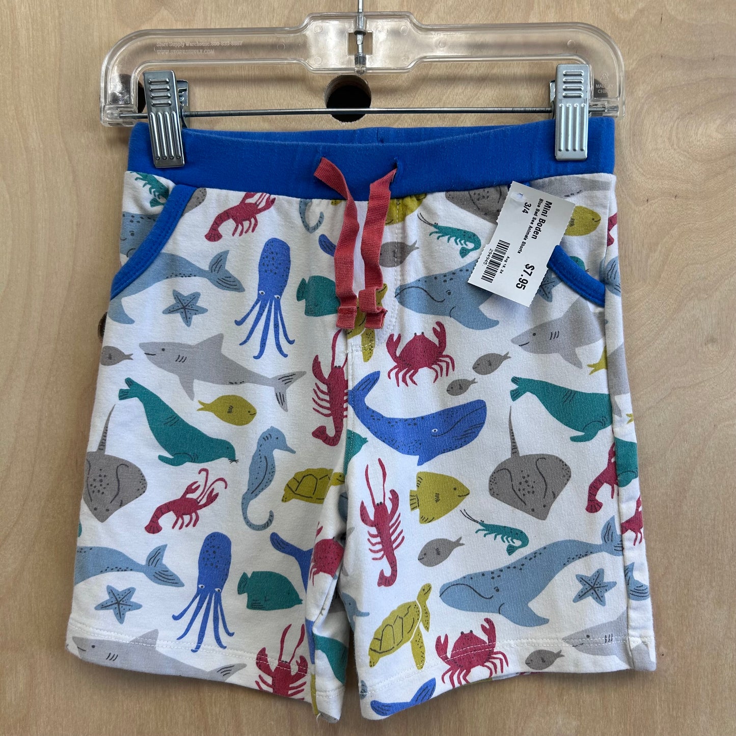 Blue Bad Sea Animals Shorts
