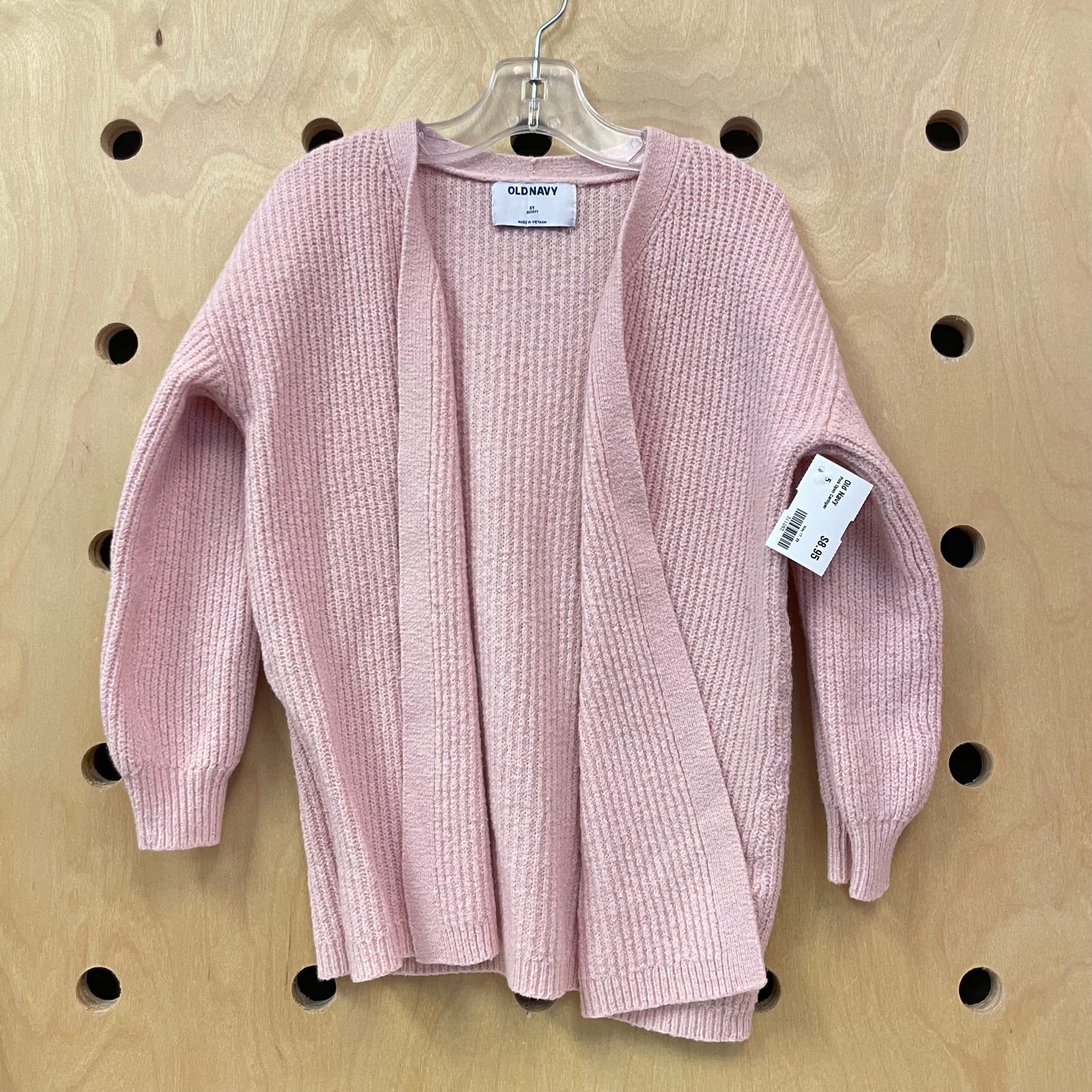 Pink Open Cardigan