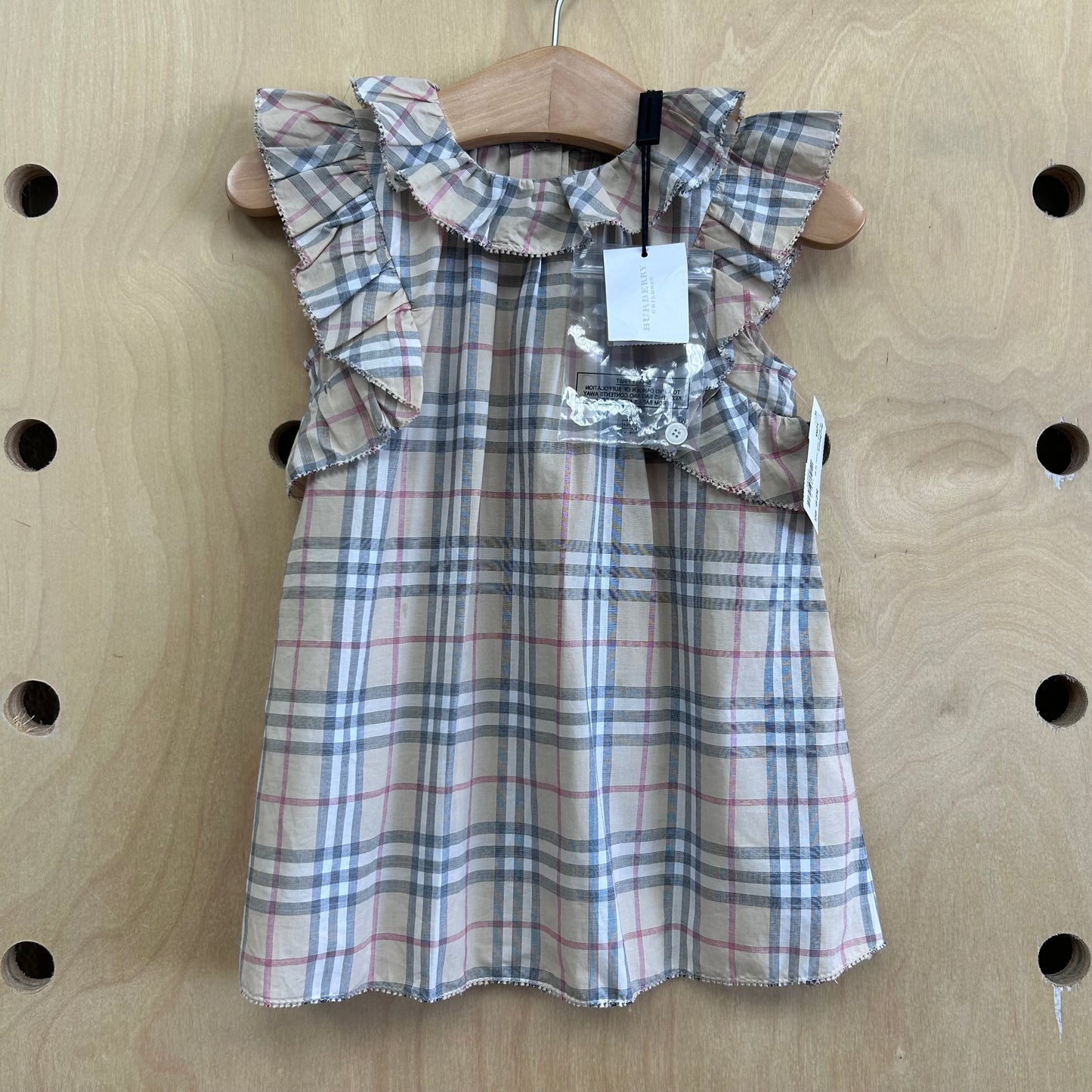 Pale Stone Plaid Dress NEW!