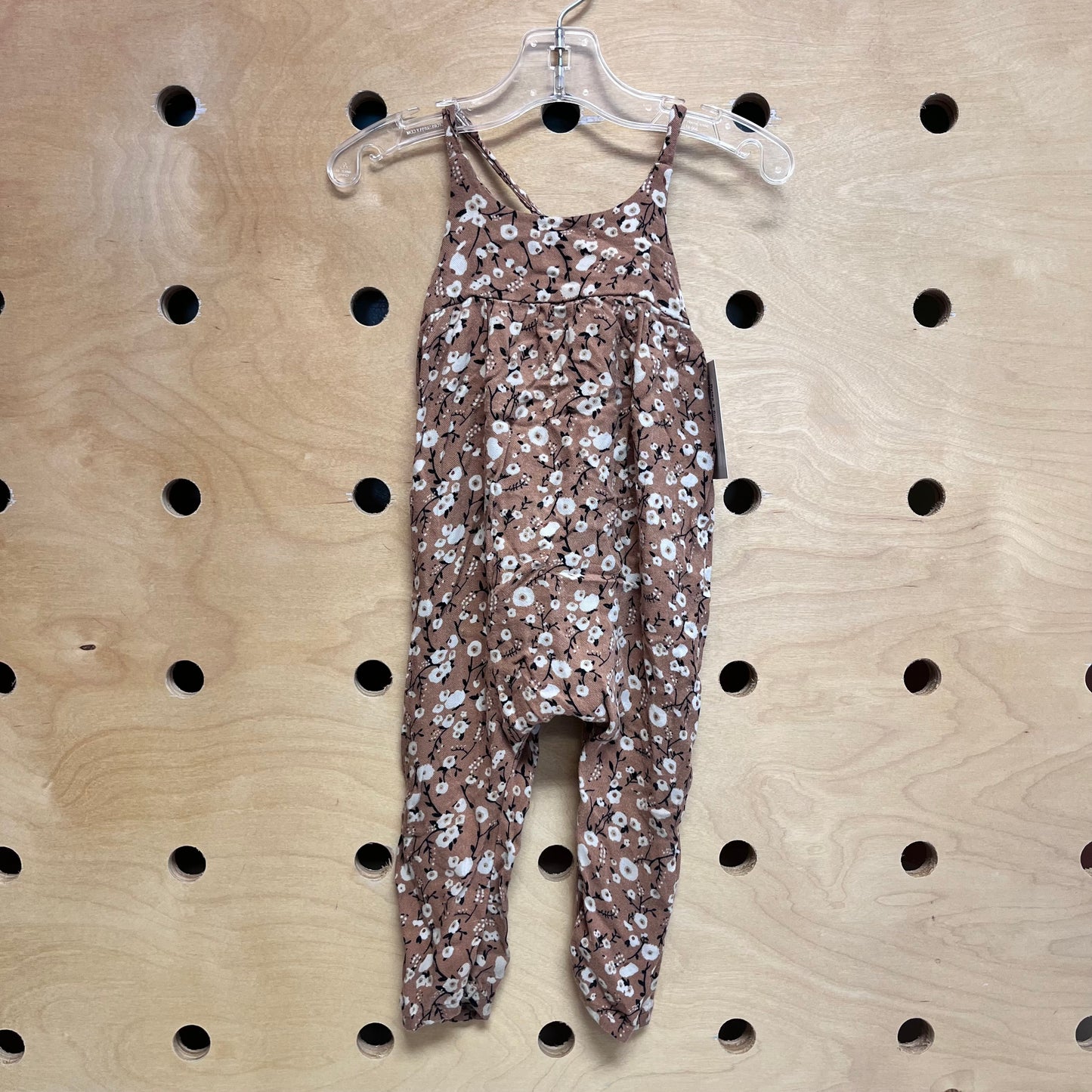 Brown Floral Romper