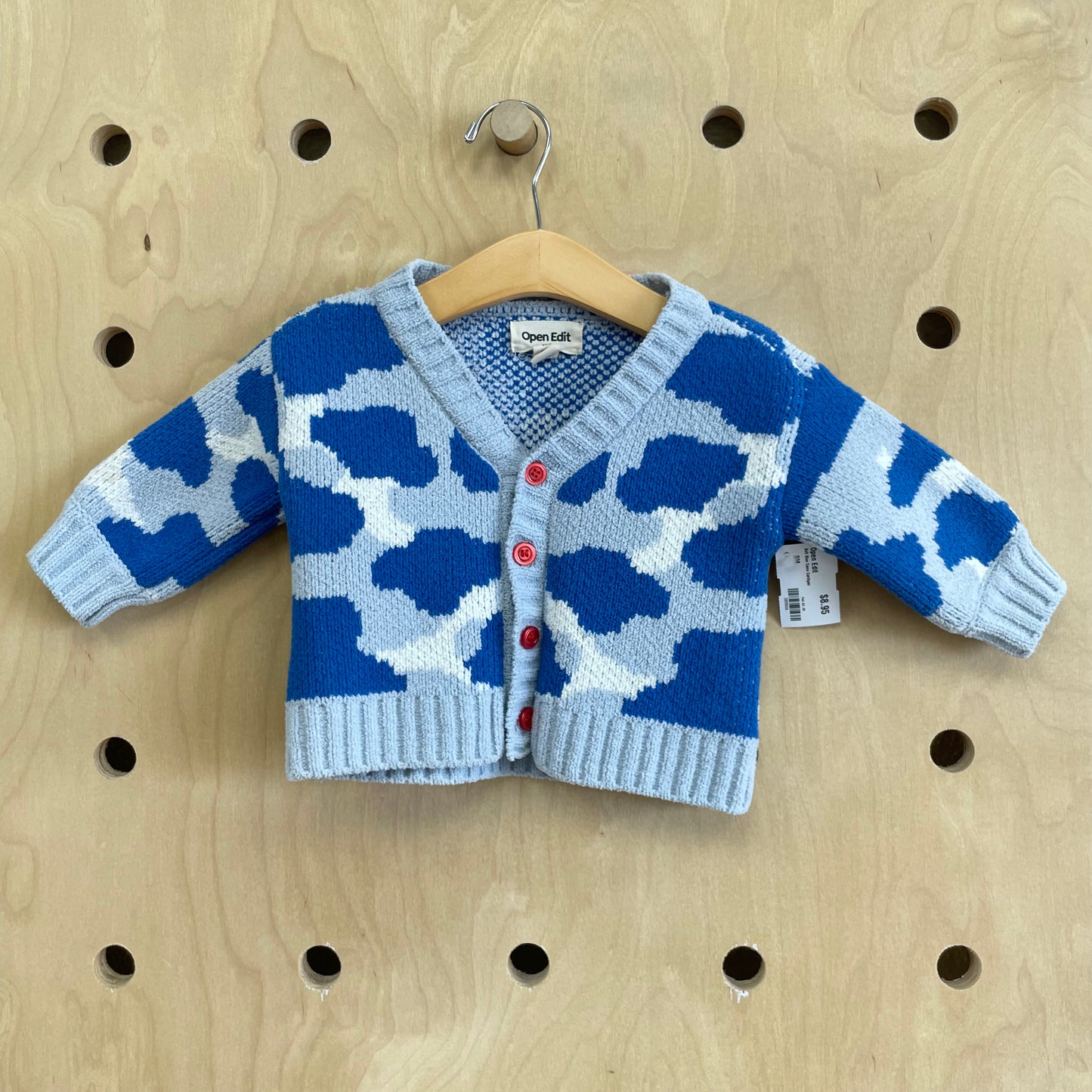Soft Blue Camo Cardigan