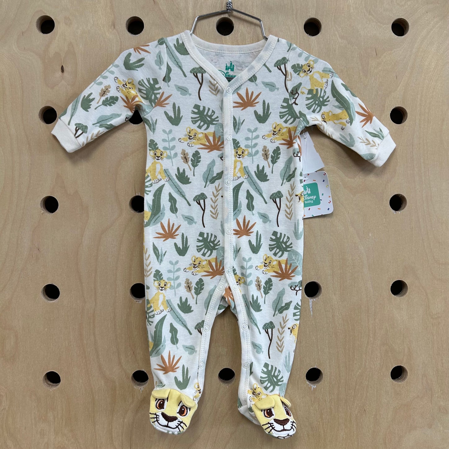Cream Lion King Footies NEW!