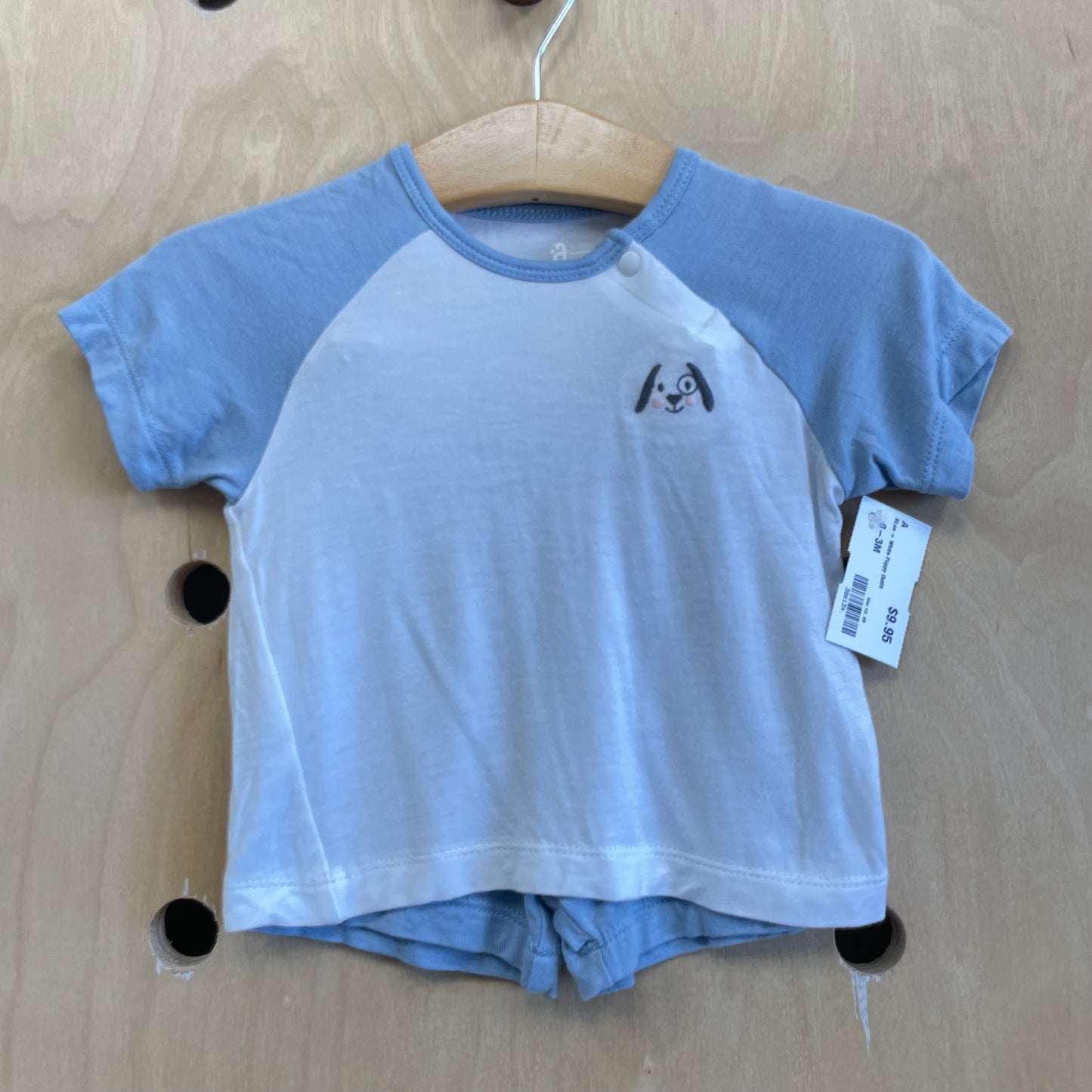 Blue + White Puppy Outfit