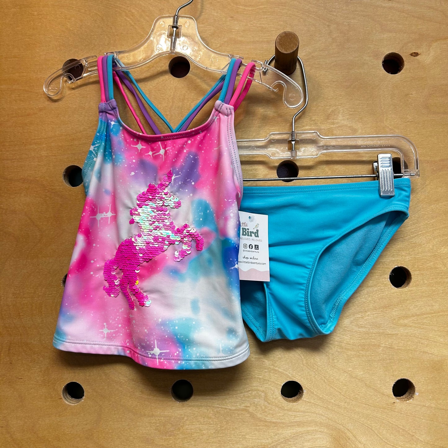 Pink Sequins Unicorn Swim Suit