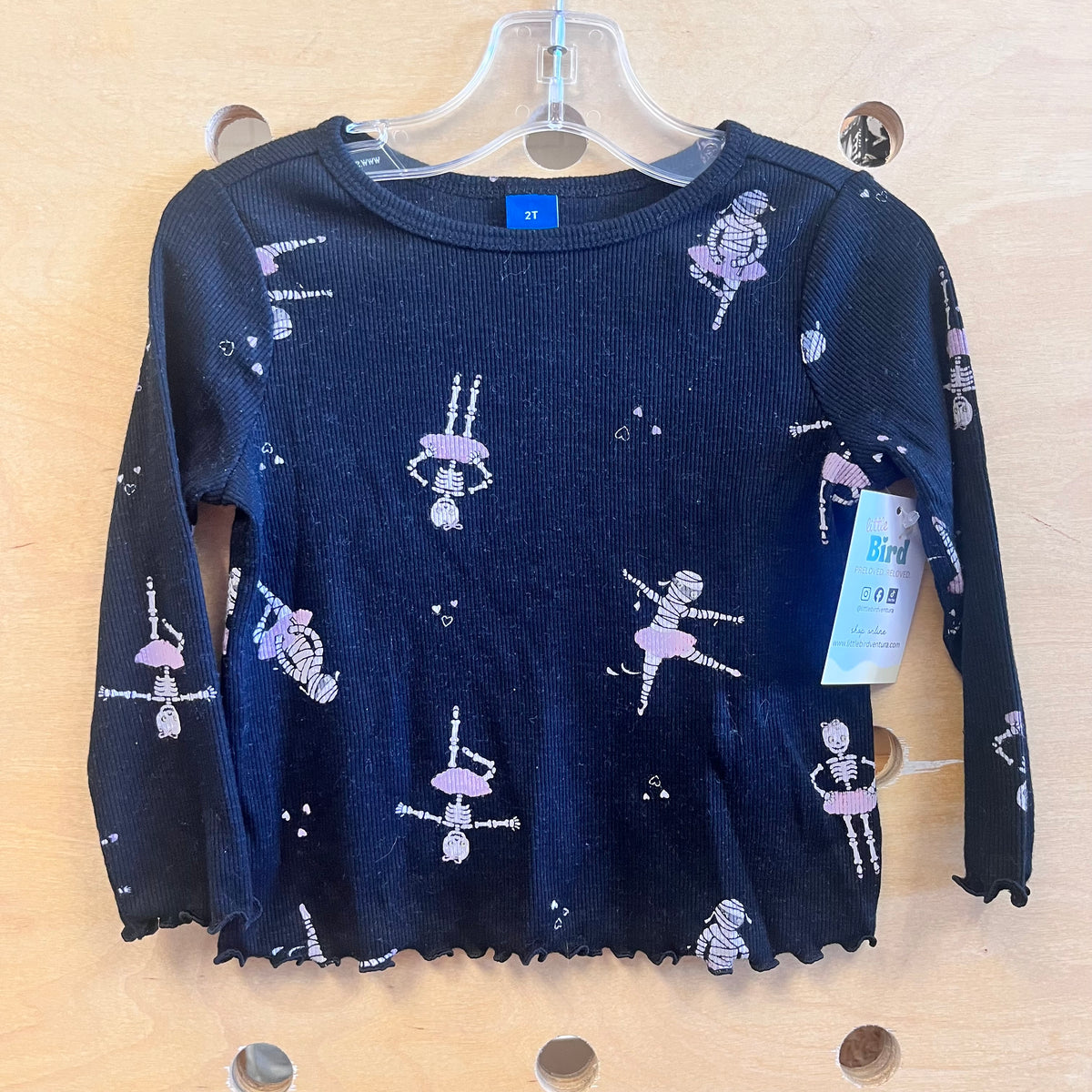 Black Skelleton Ballerina Shirt