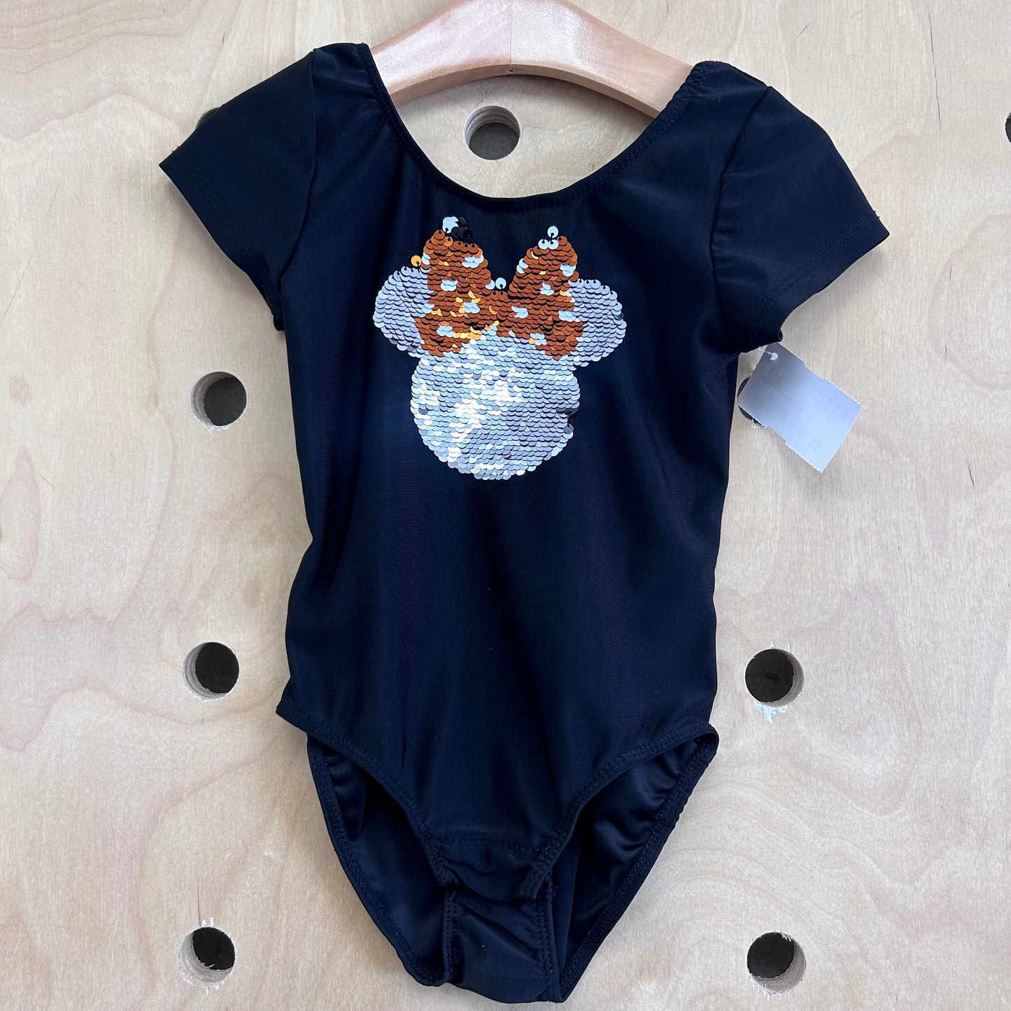 Black Flip Sequin Minnie Leotard