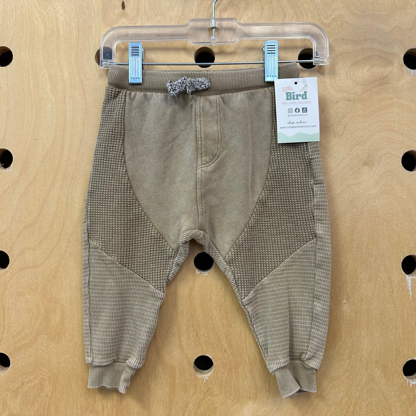 Jade Waffle Knit Drawstring Joggers