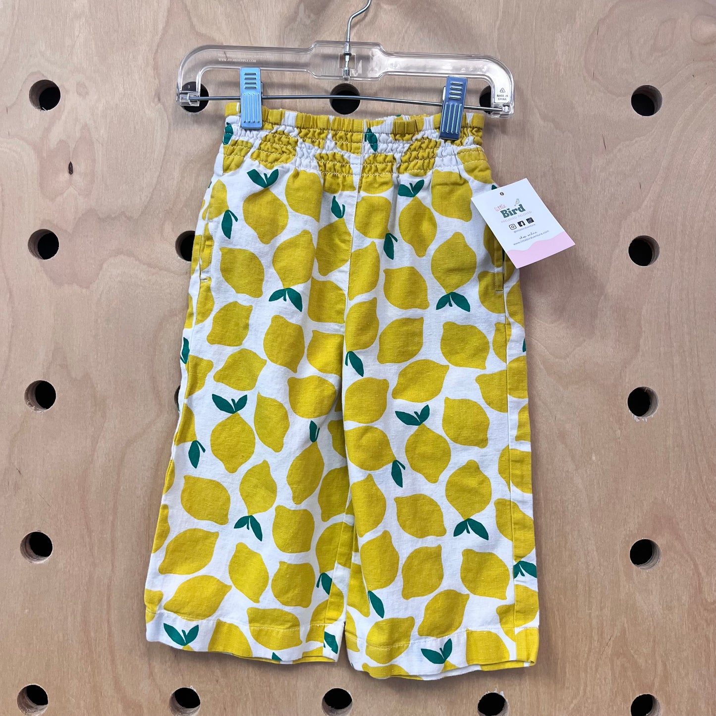 Yellow Lemons Linen Blend Pants