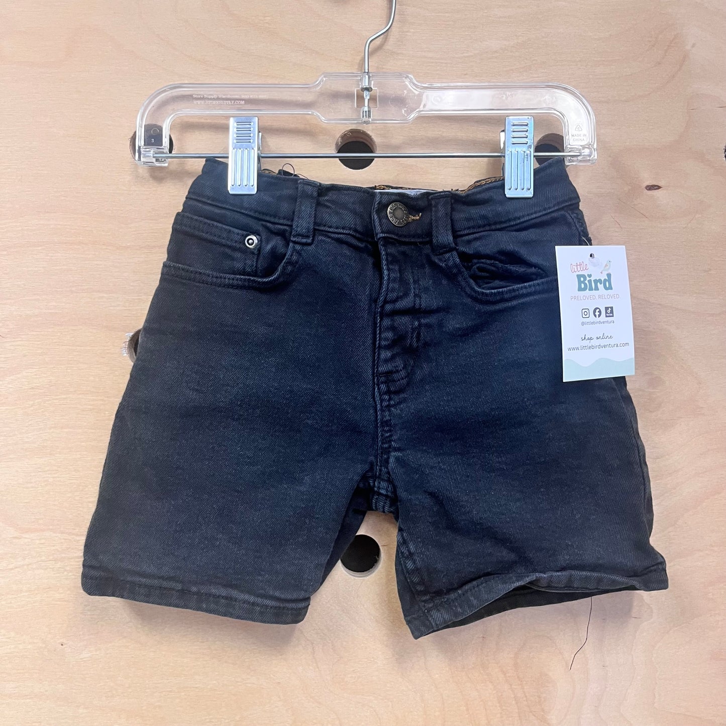 Black Denim Shorts