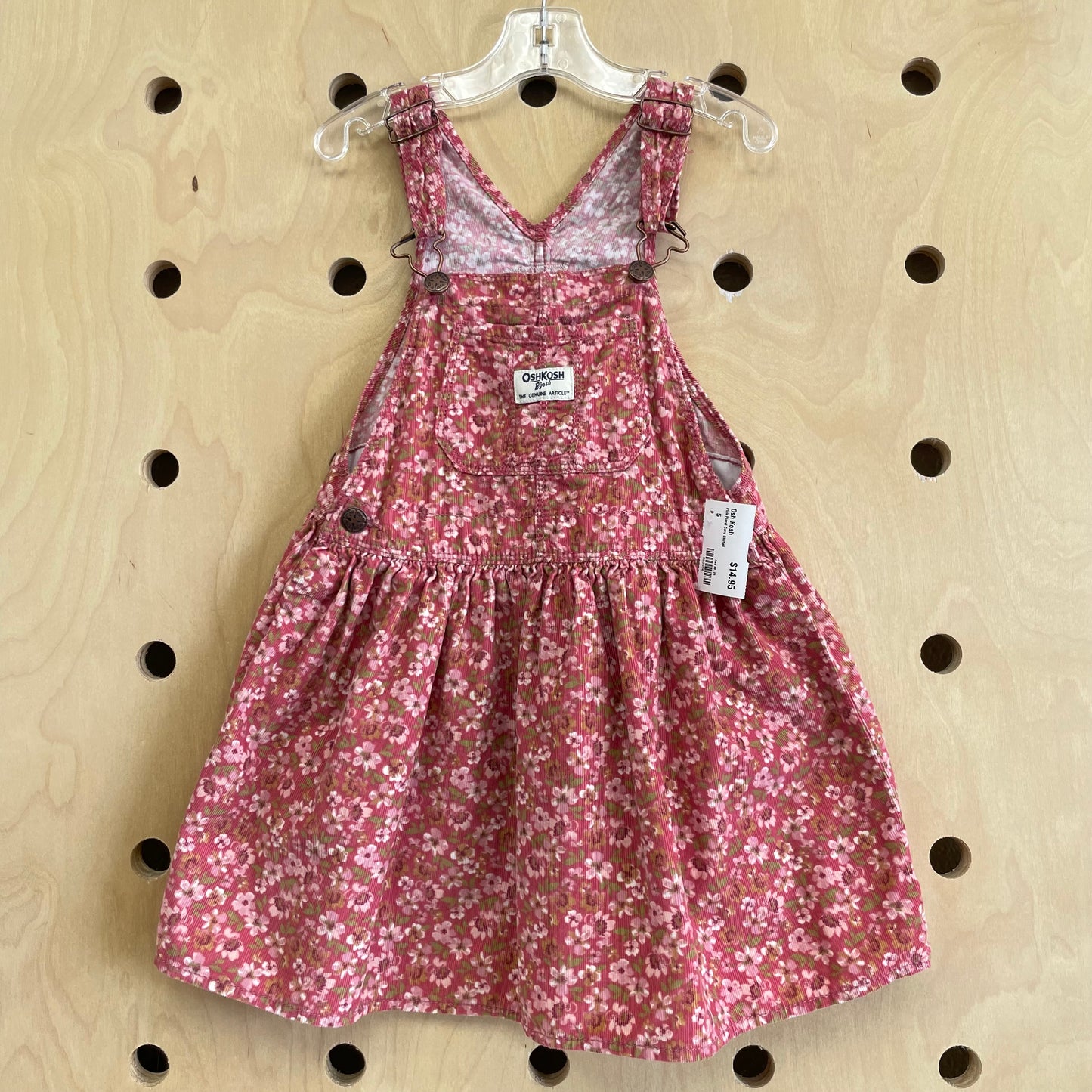 Pink Floral Cord Skirtall