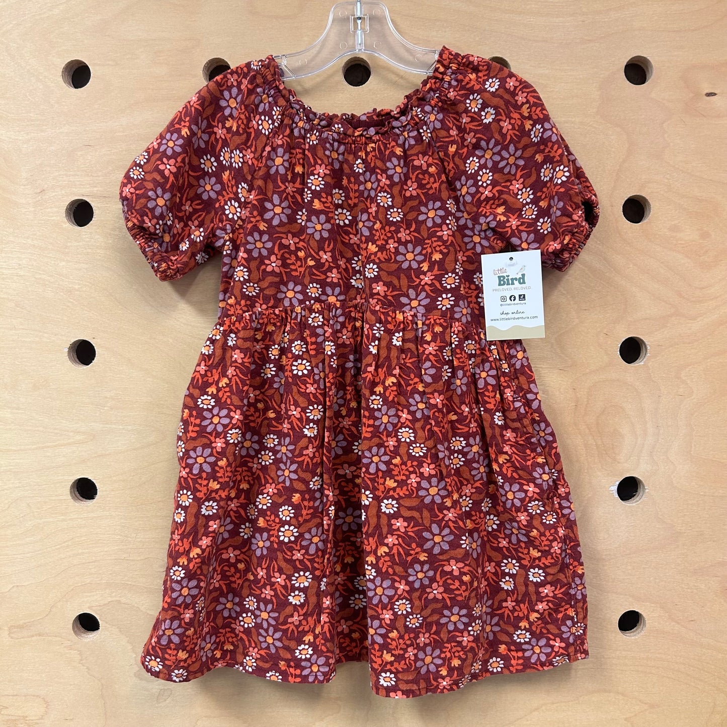 Maroon Floral Dress