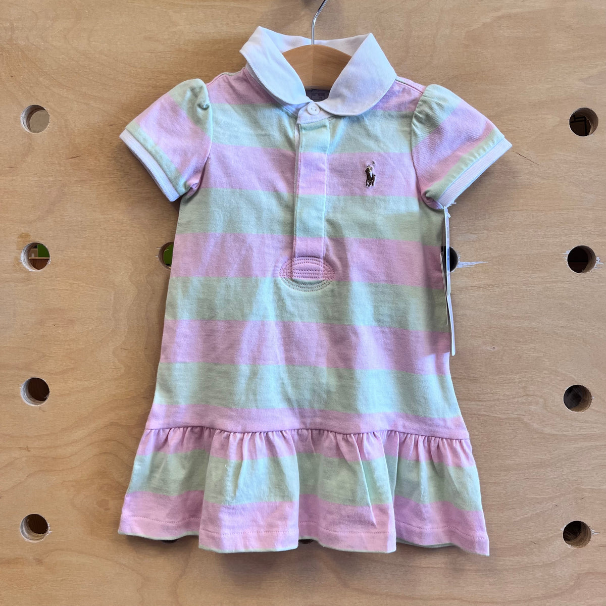 Pink/Green Striped Dress/Bloomers NEW!