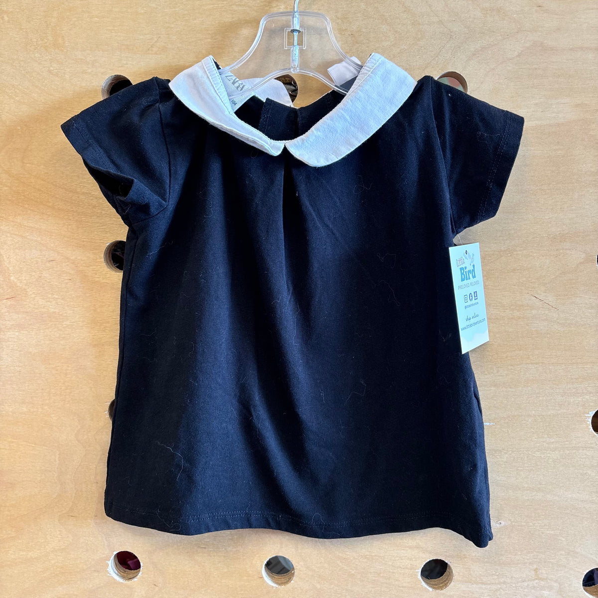 Black/White Collar Top