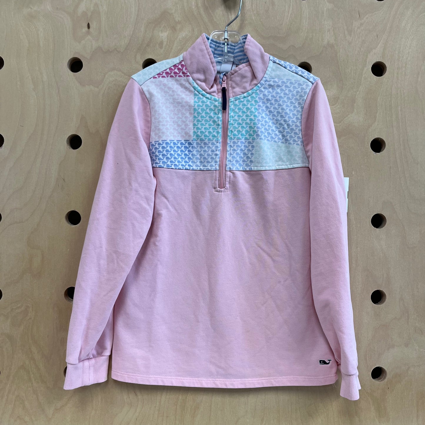 Pink Whale 1/4 Zip Pullover