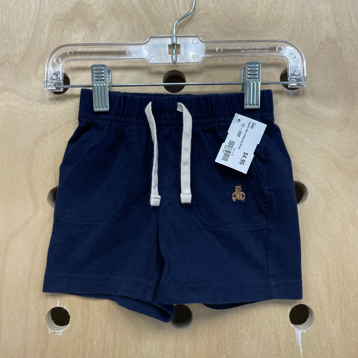 Organic Navy Drawstring Shorts