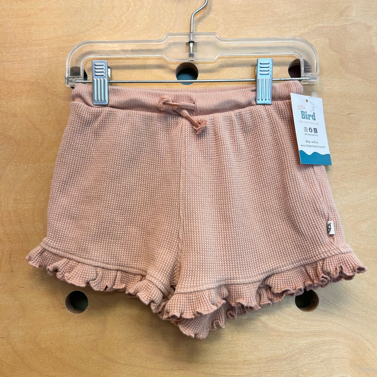 Organic Peach Waffle Knit Shorts