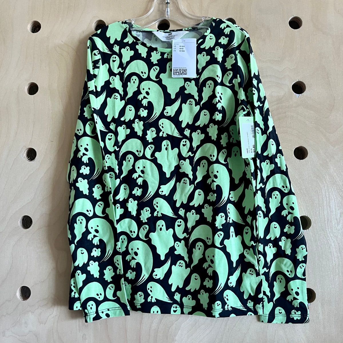 Green Ghost Long Sleeve Tee NEW!!