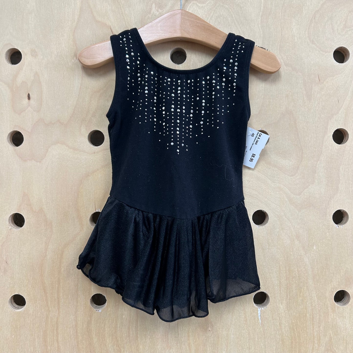 Black Rhinstone Tulle Leotard