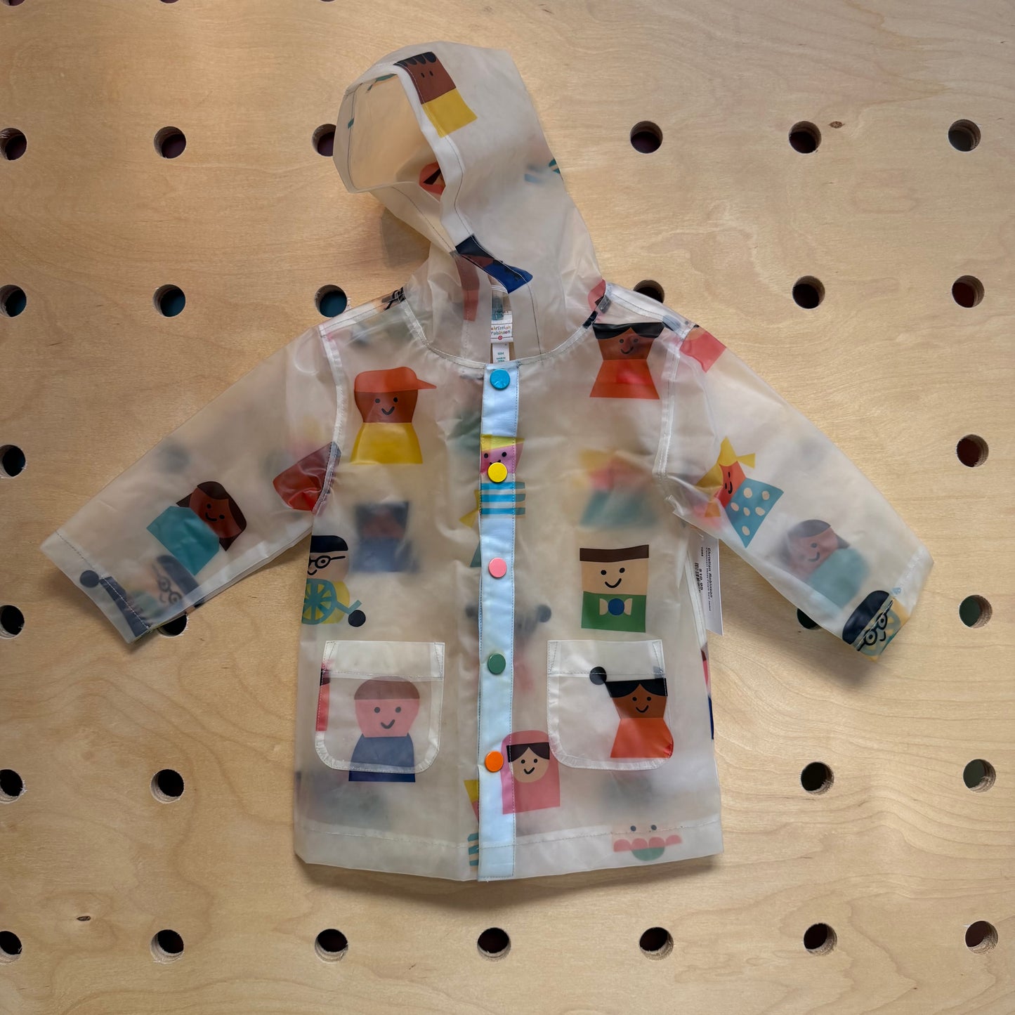 Translucent Happy People Rain Jacket