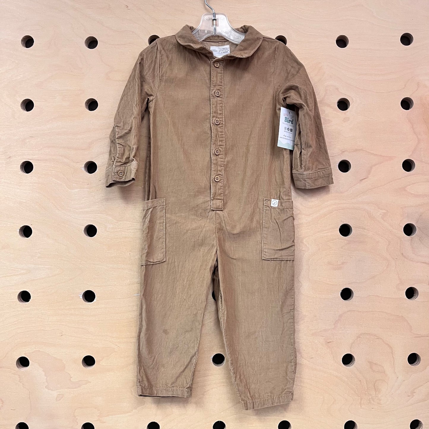 Organic Tan Cord Coveralls