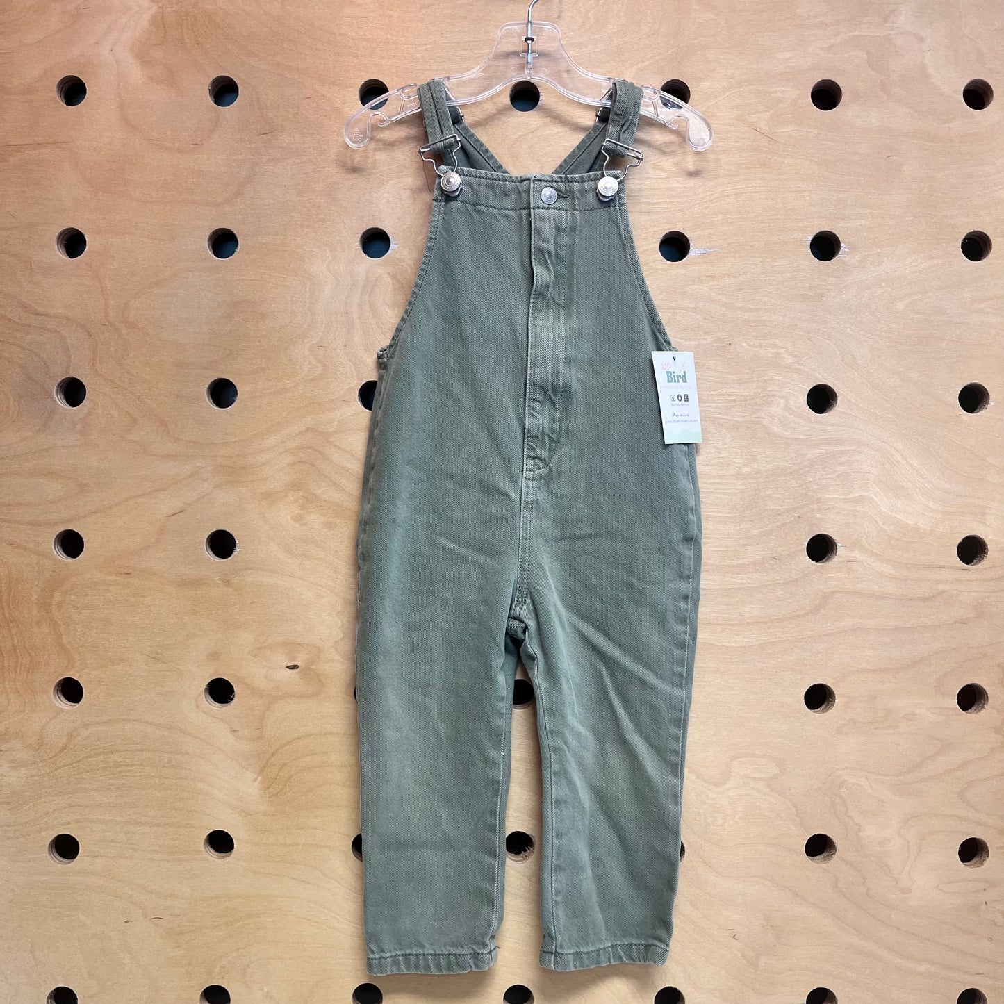 Green Denim Overalls