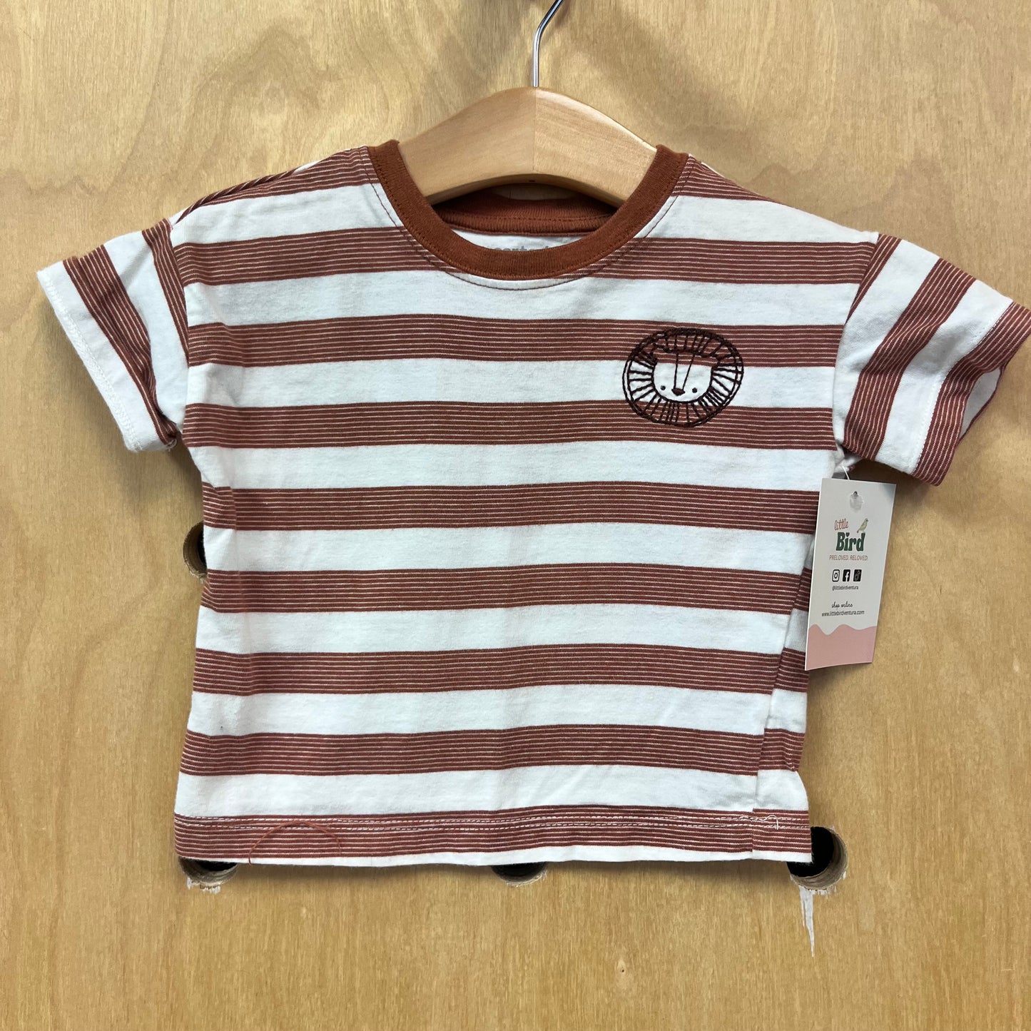 Brown Striped Lion Tee