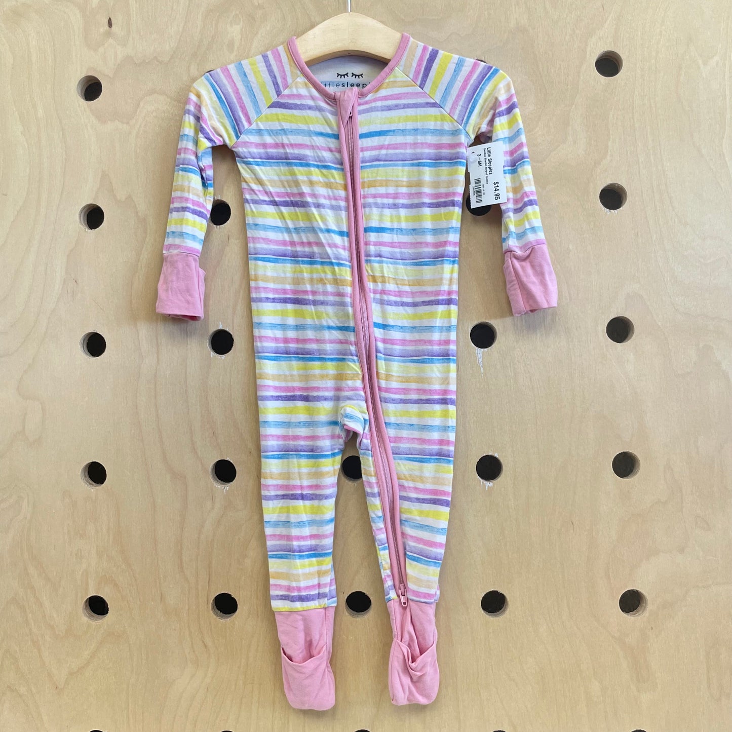 Bamboo Sherbet Striped Footies