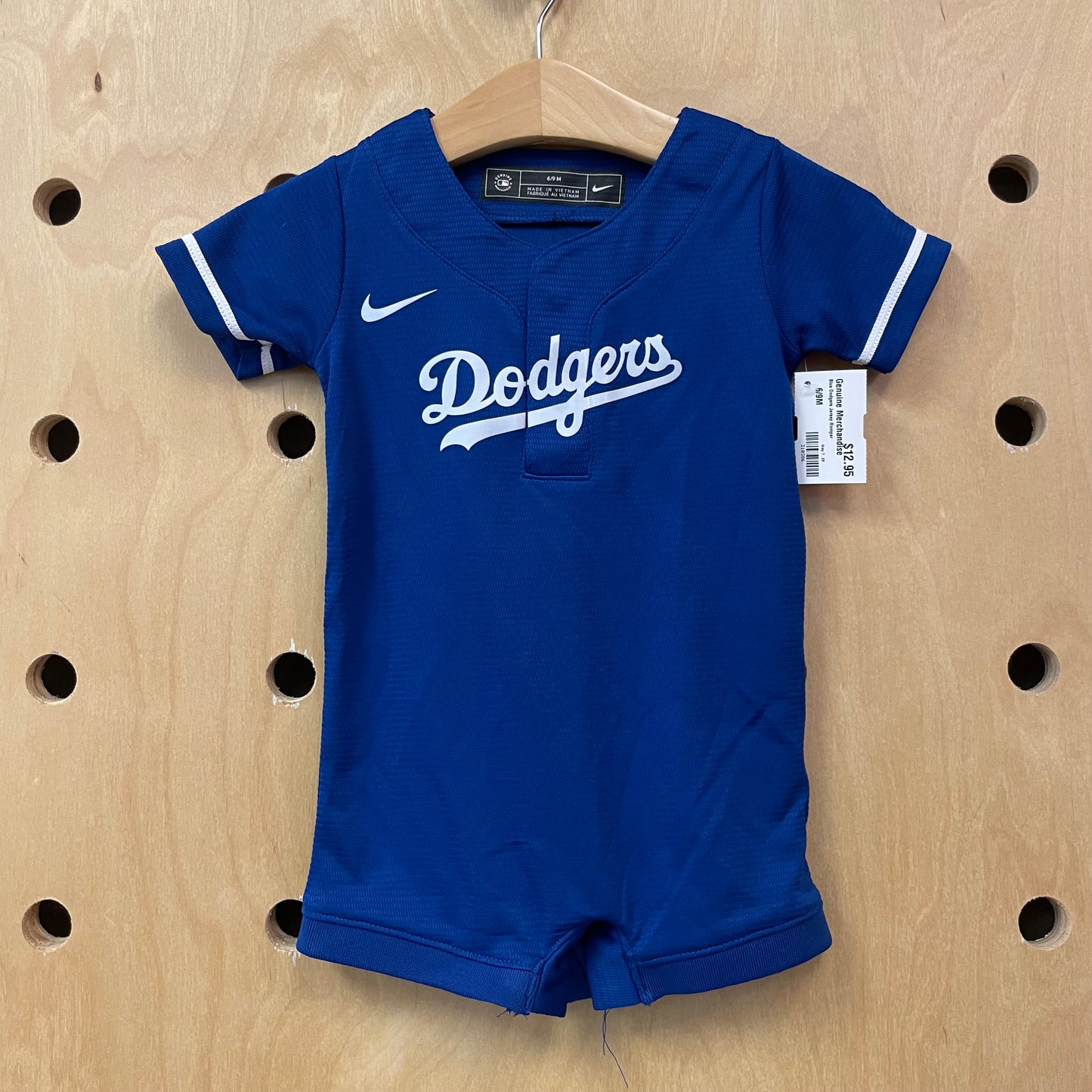 Blue Dodgers Jersey Romper