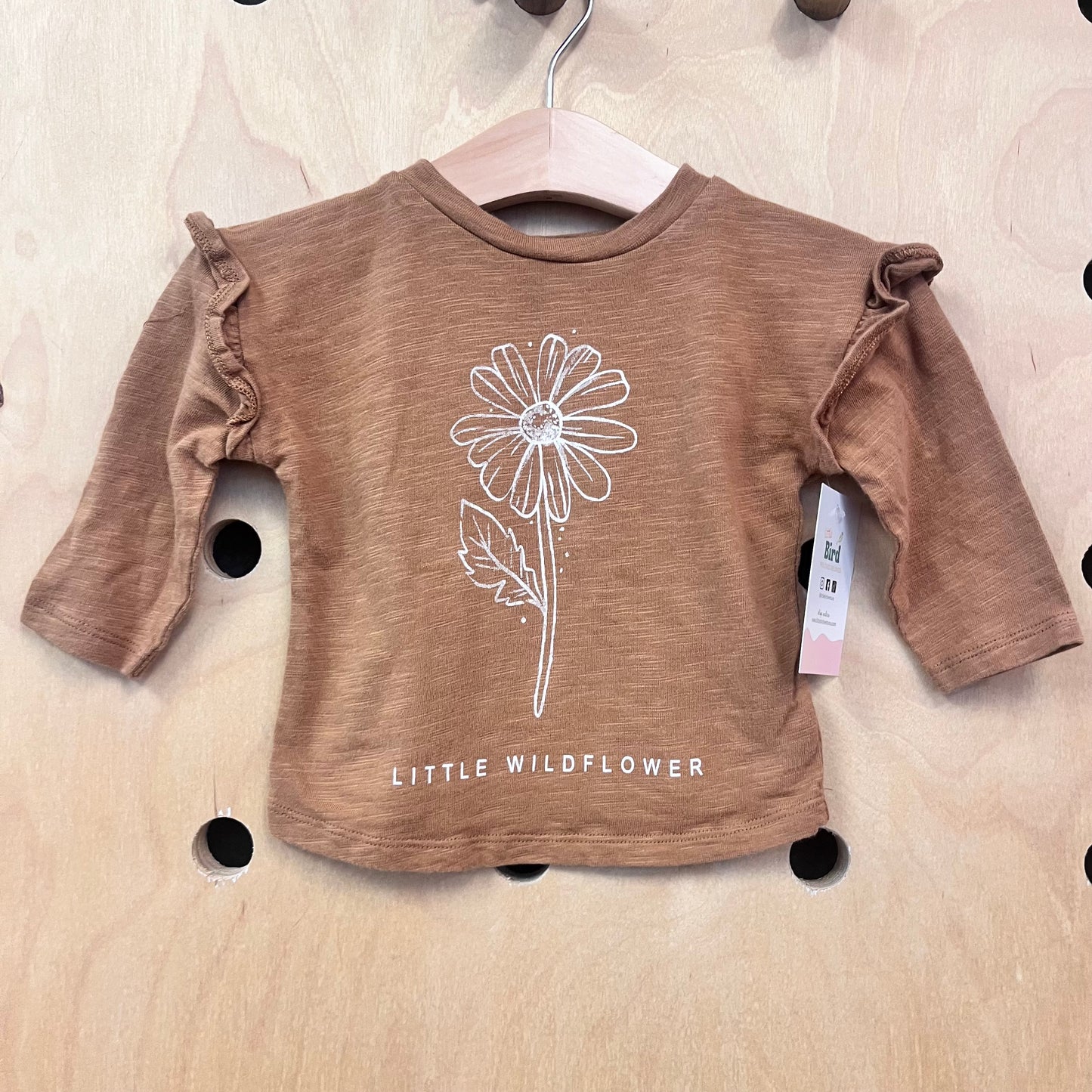 Brown Little Wildflower LS Tee