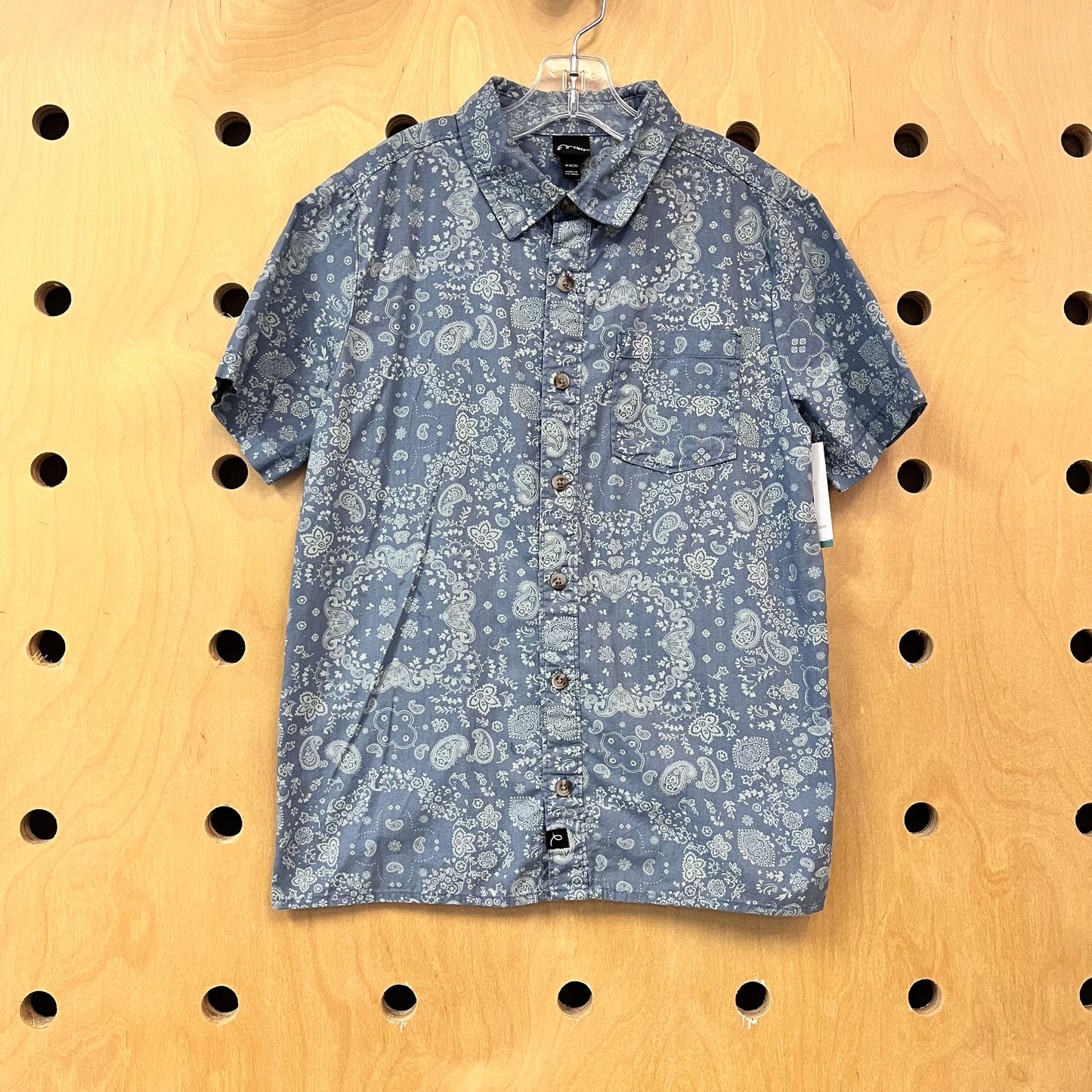 Blue Paisley Button Up Shirt
